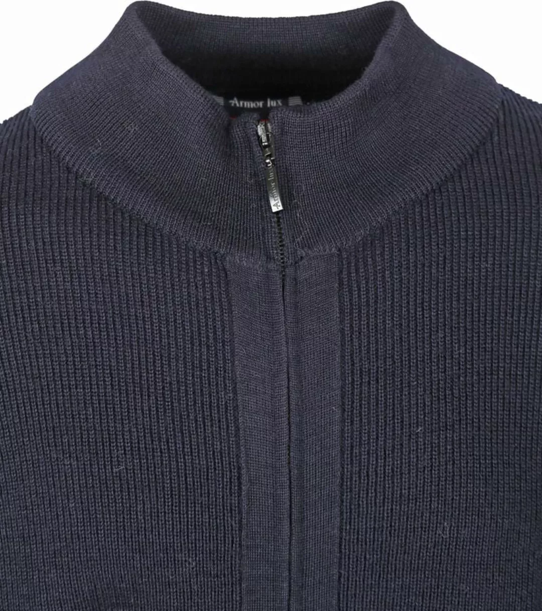 Armor-Lux Kerlouan Strickjacke Wolle Navy - Größe L günstig online kaufen