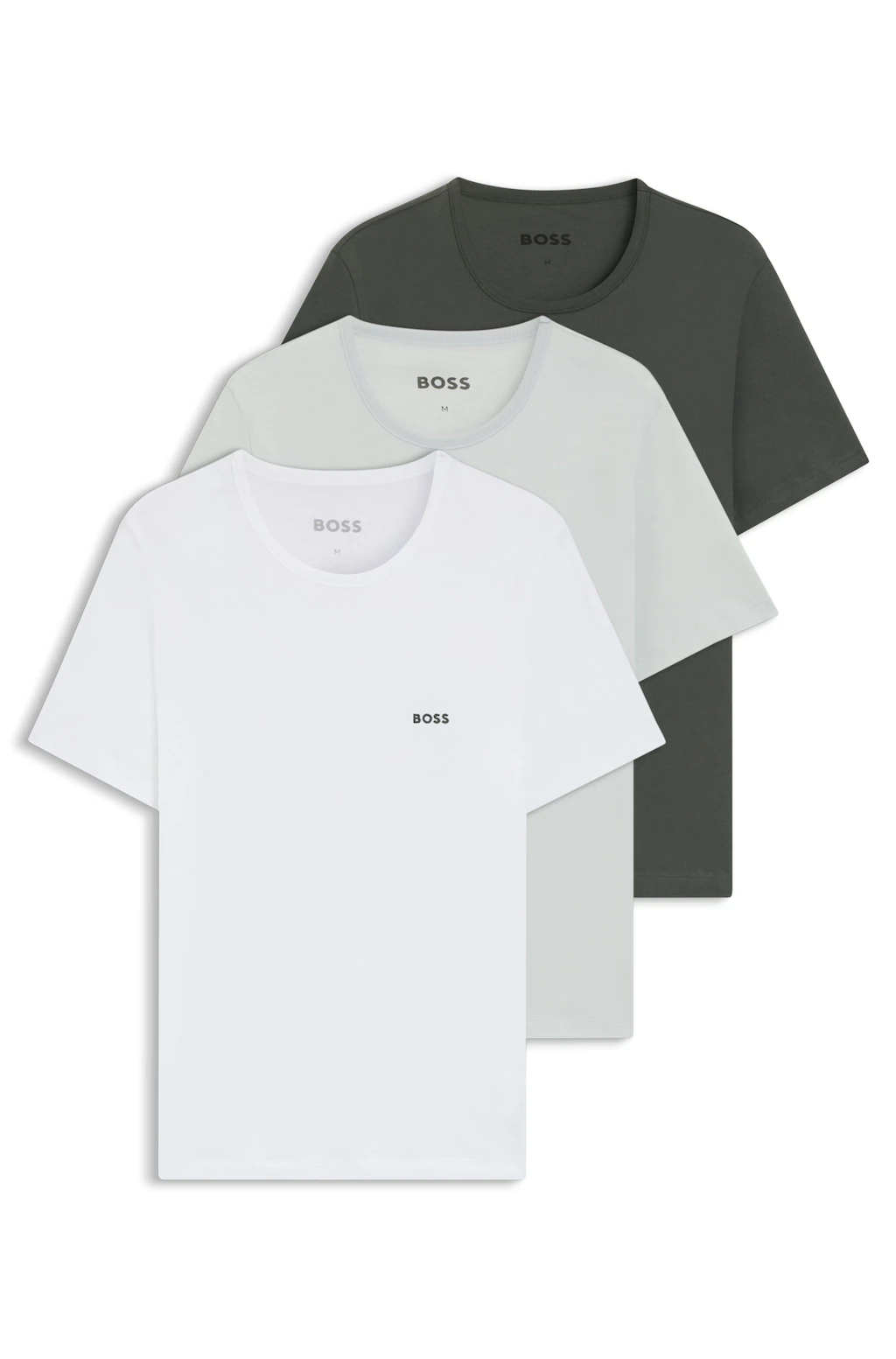 BOSS T-Shirt "TShirtRN 3P Classic", (Packung, 3 tlg.), mit BOSS Stickerei günstig online kaufen