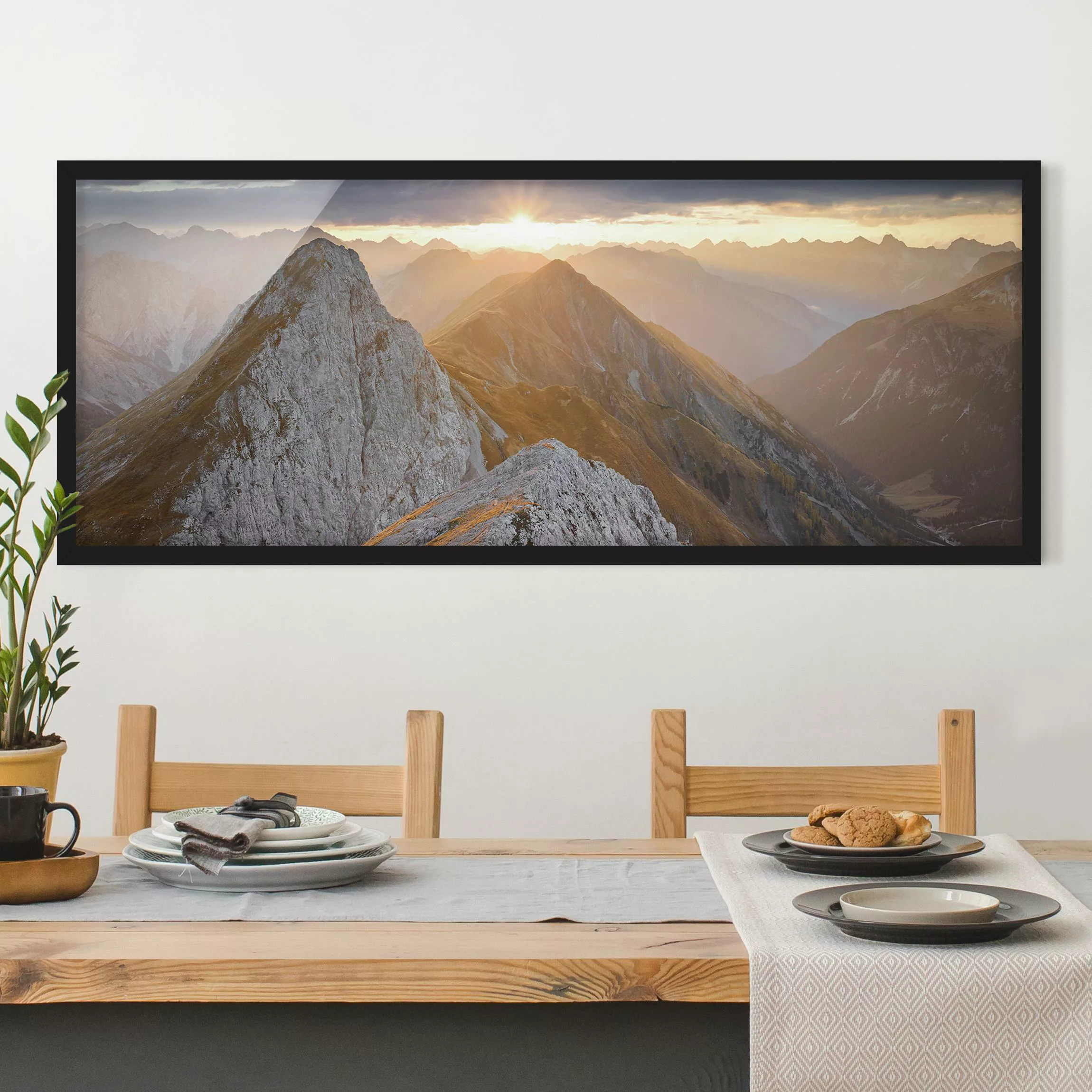 Bild mit Rahmen Natur & Landschaft - Panorama Lechtaler Alpen günstig online kaufen