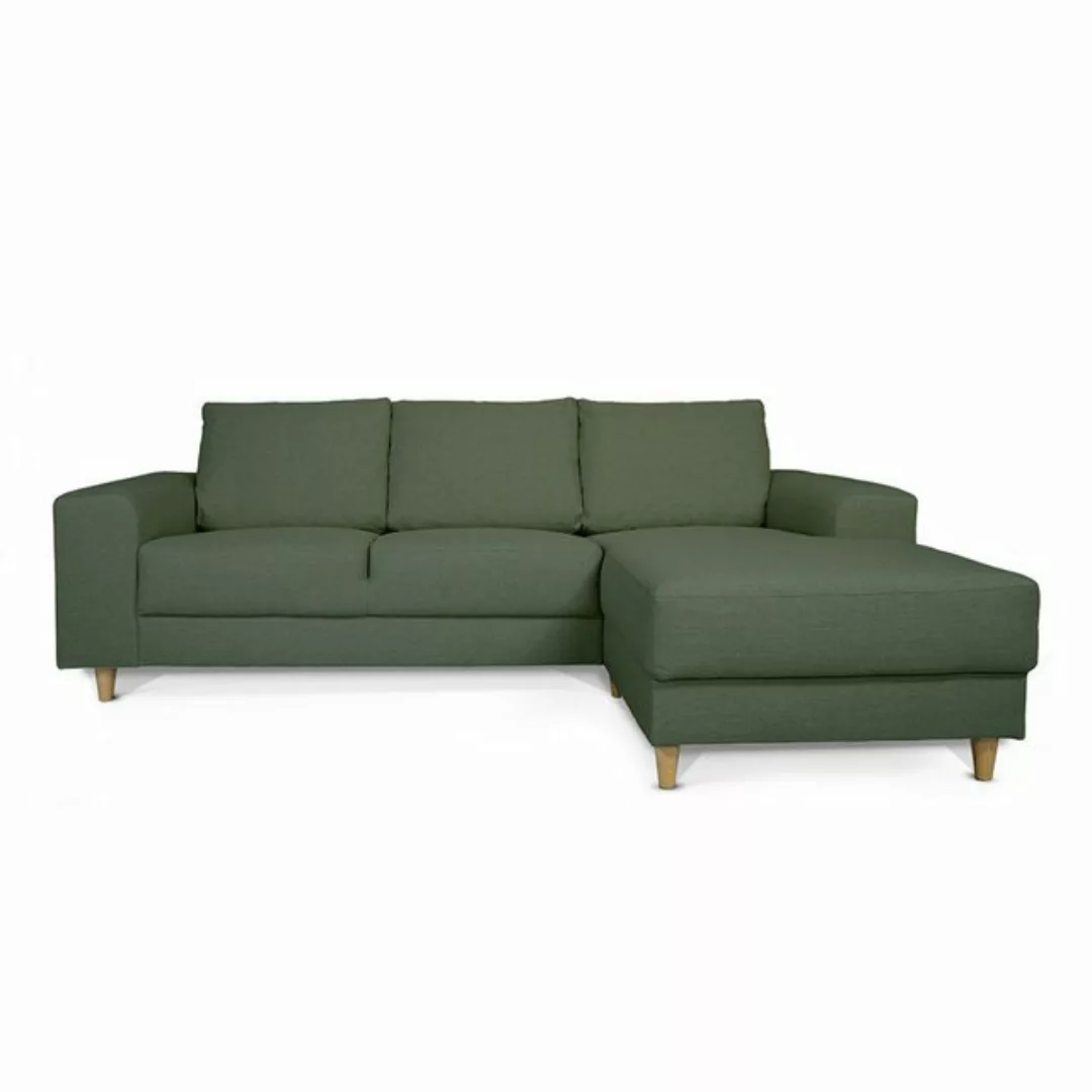 ebuy24 Sofa Nordic Sofa mit Chaiselong rechts gewendet grün. günstig online kaufen