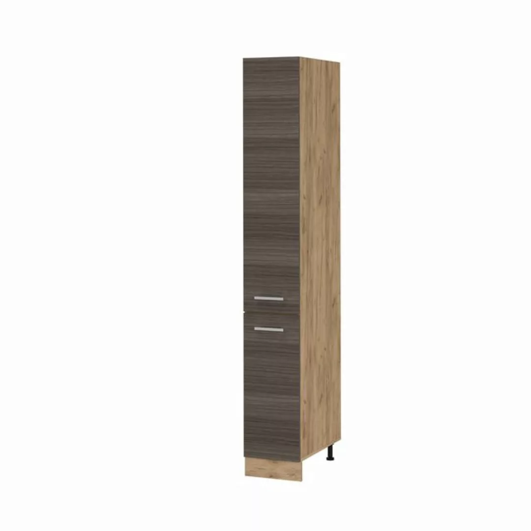 Vicco Hochschrank R-Line, Edelgrau/Goldkraft Eiche, 30 cm günstig online kaufen