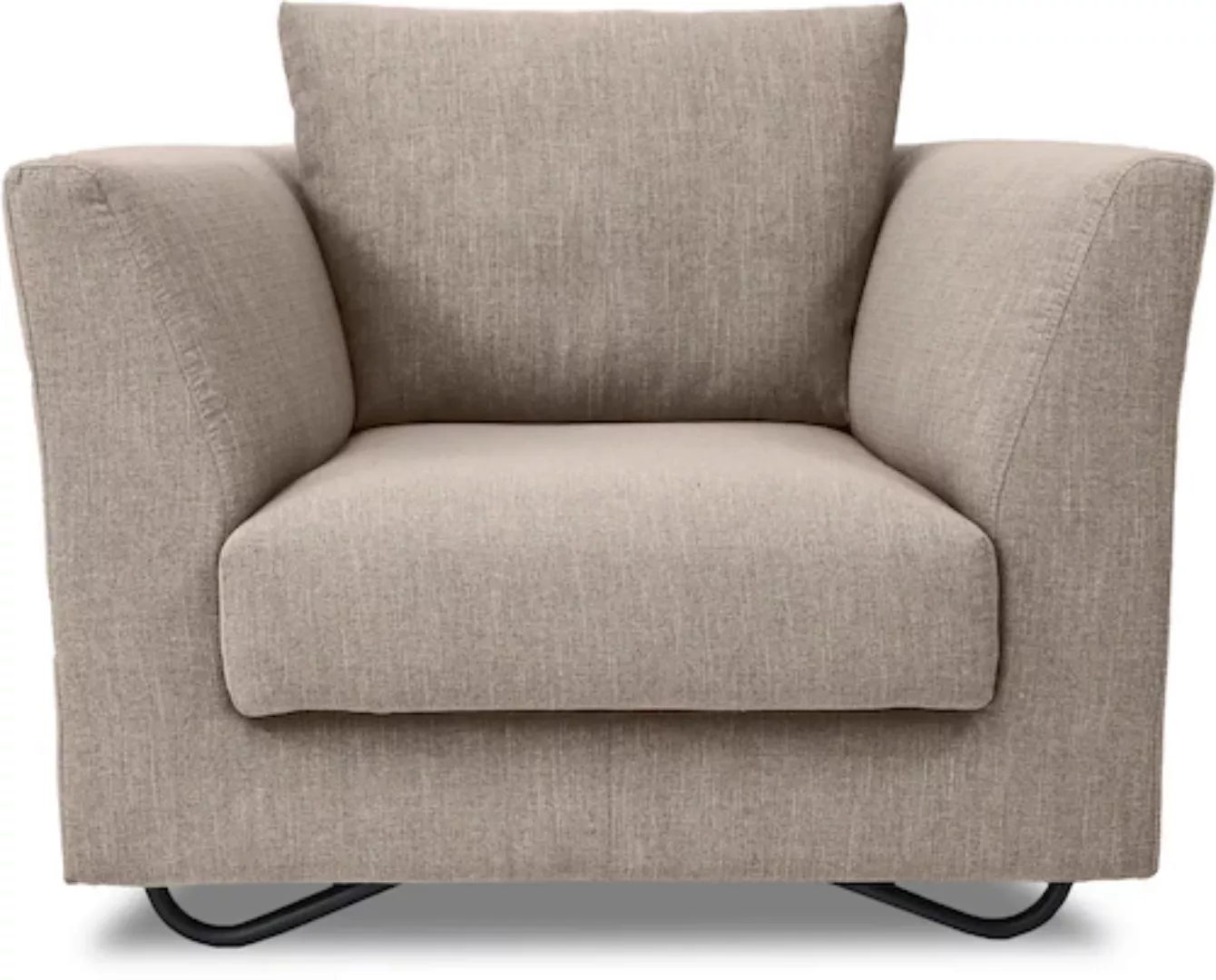 Alte Gerberei Sessel, Extravagante Füße aus lackiertem Metall günstig online kaufen