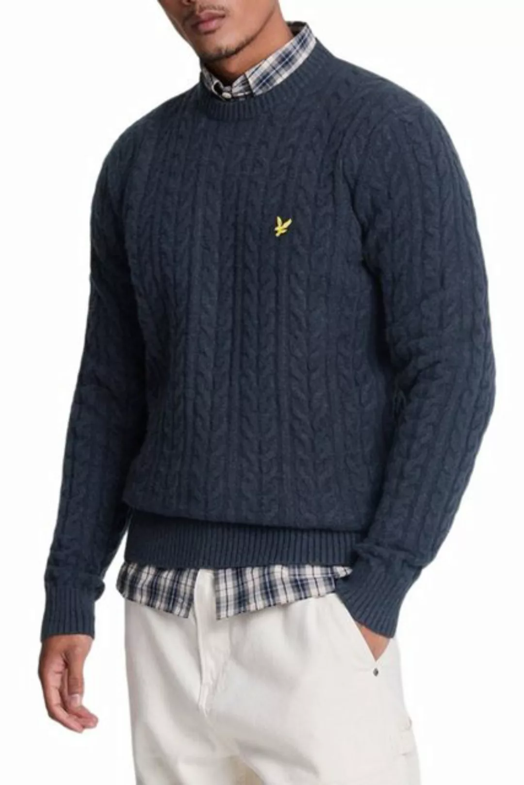 Lyle & Scott Strickpullover Aus Baumwollmischung, Rundhalsausschnitt günstig online kaufen