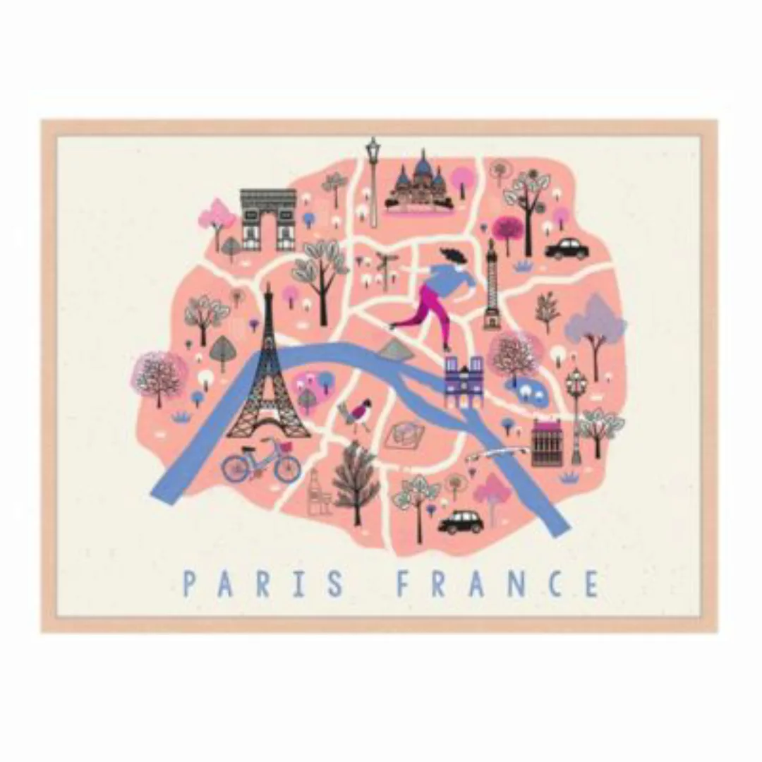 Milan Moon Wandbild Paris beige Gr. 50 x 60 günstig online kaufen
