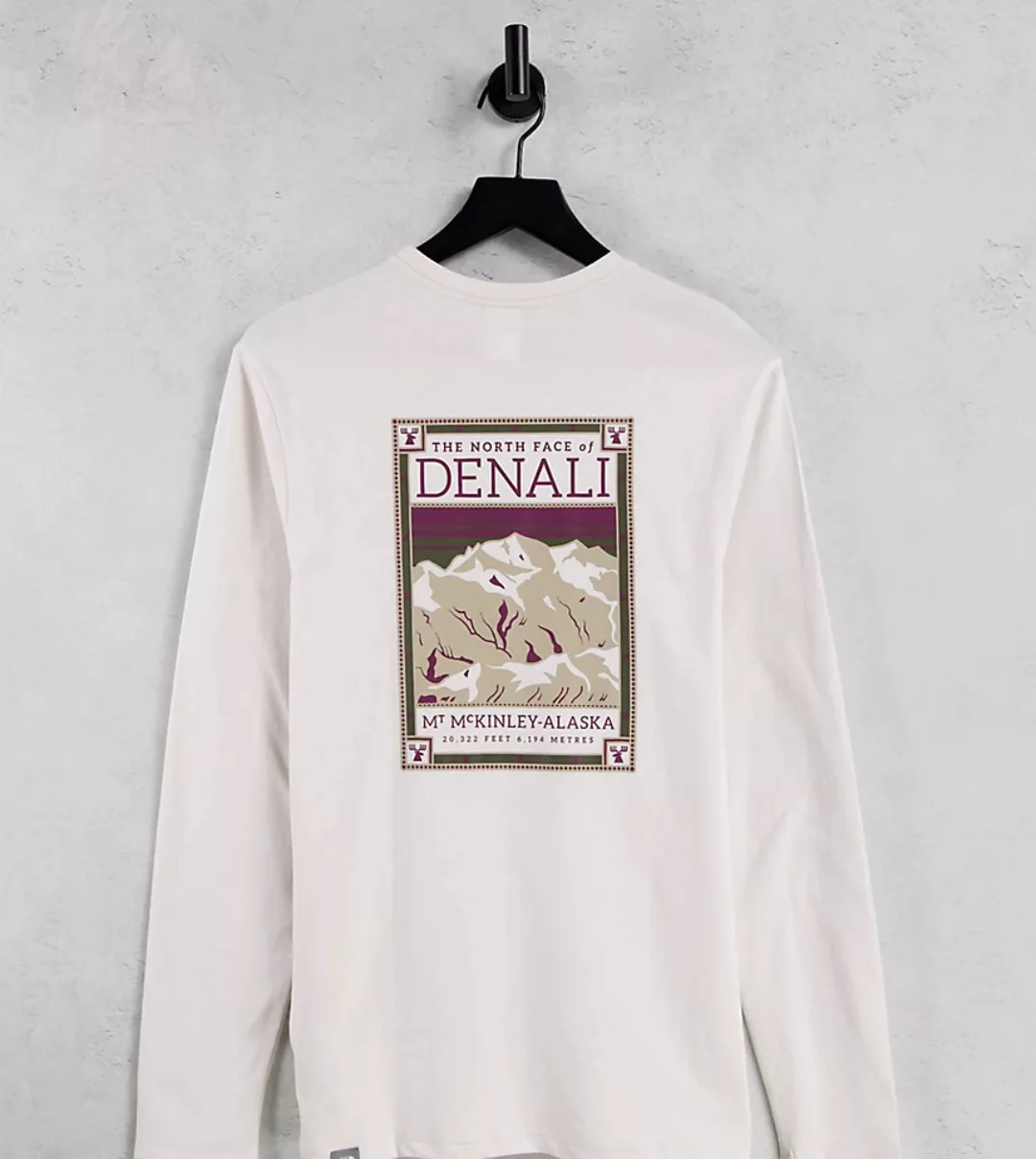 The North Face – Faces – Langärmliges Shirt in Creme, exklusiv bei ASOS-Wei günstig online kaufen