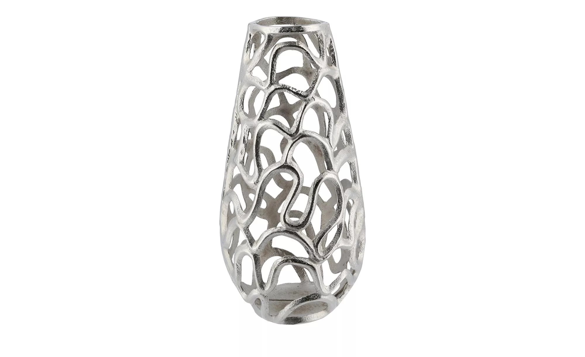 Deko Vase ¦ silber ¦ Aluminium ¦ Maße (cm): H: 39  Ø: 19 Accessoires > Vase günstig online kaufen