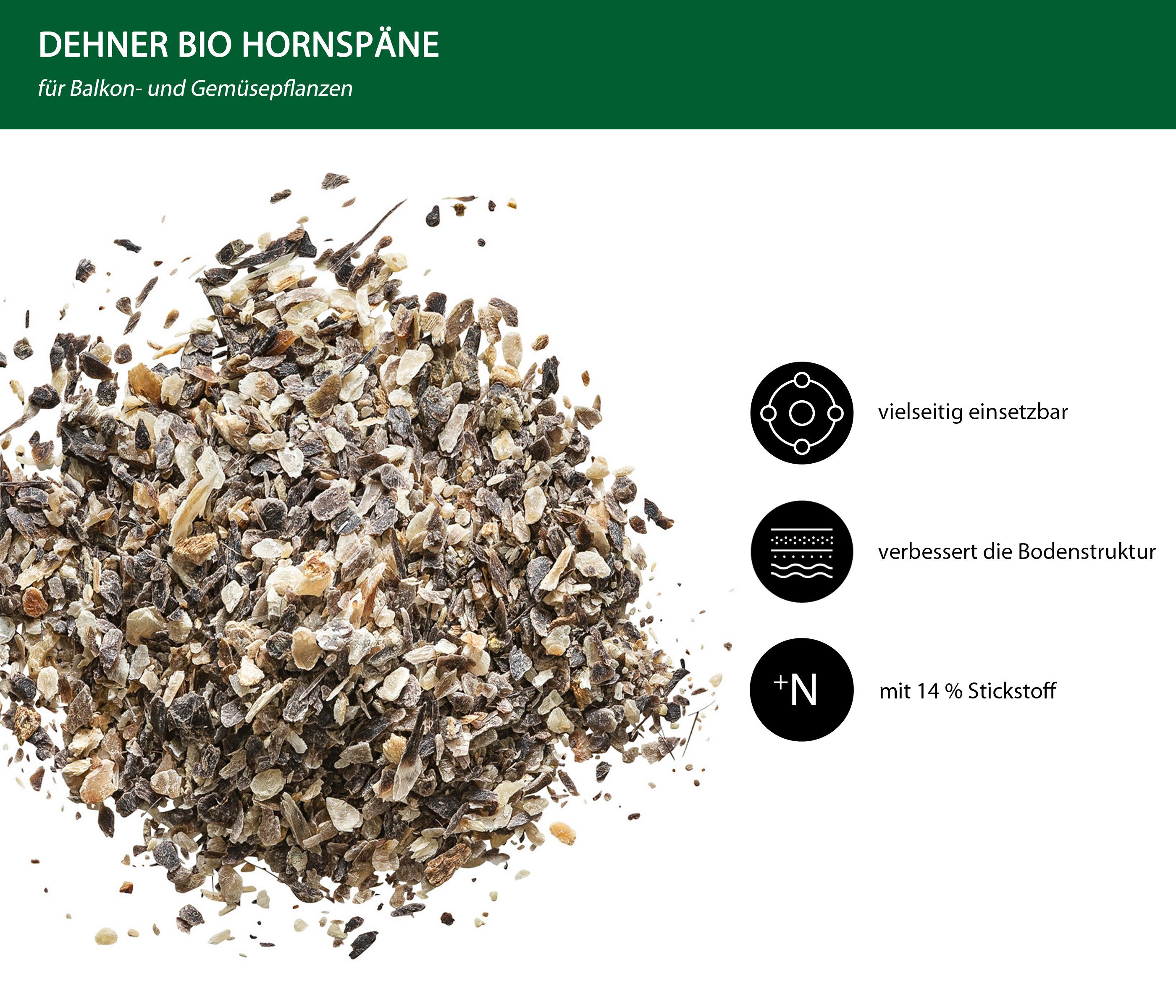 Dehner Gartendünger Bio Hornspäne, hochwertiger Dünger günstig online kaufen