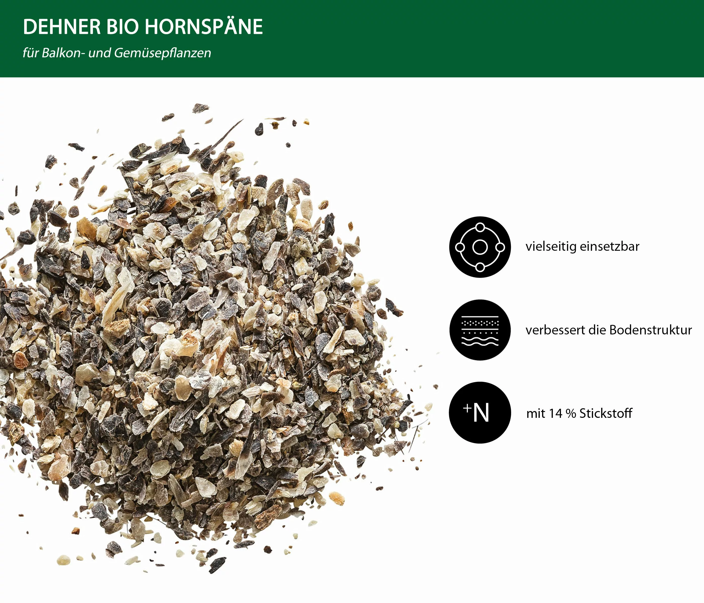 Dehner Gartendünger Bio Hornspäne, hochwertiger Dünger günstig online kaufen