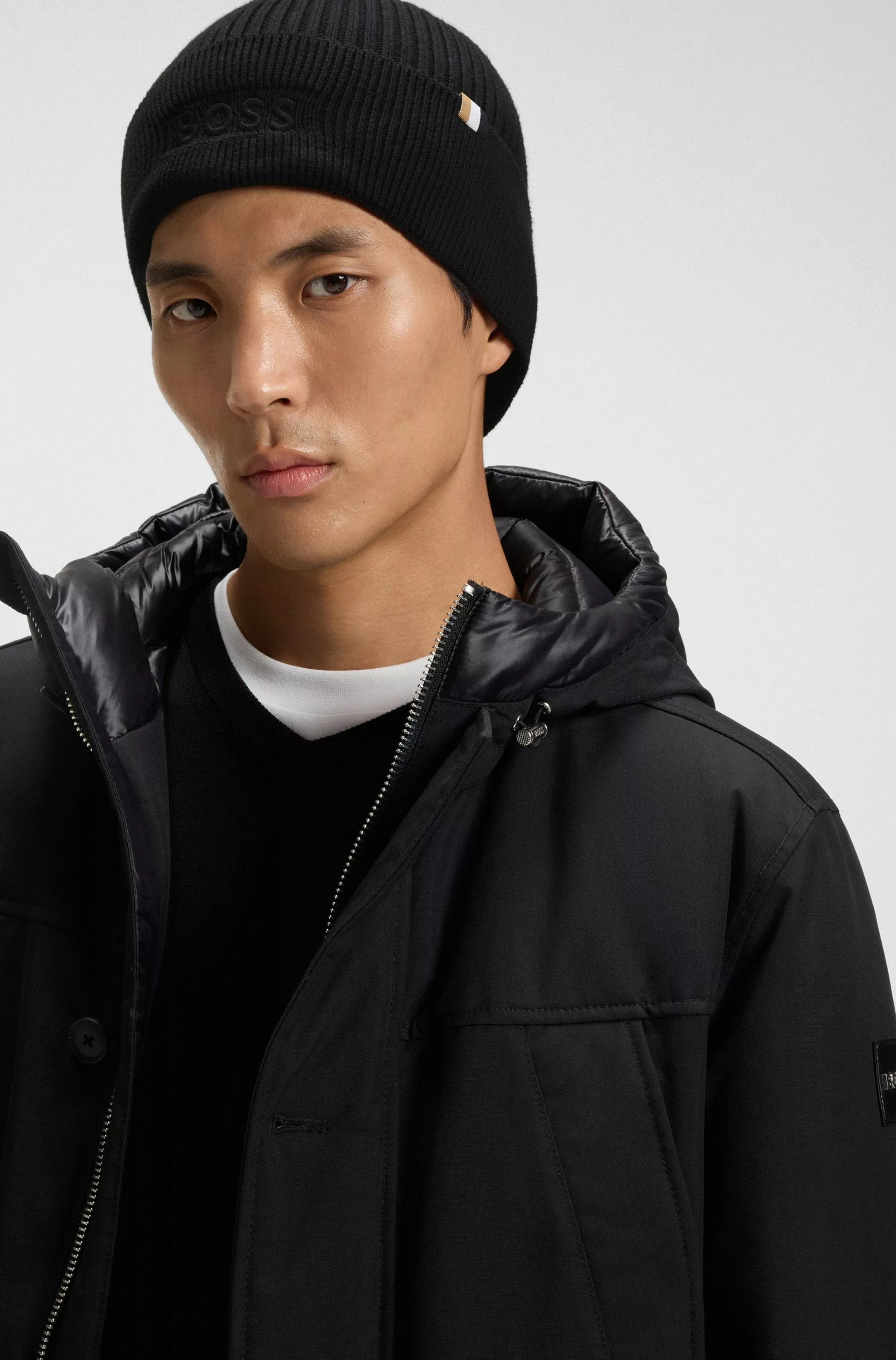 BOSS Strickmütze "Magico R Hat", mit tonaler Logostickerei günstig online kaufen