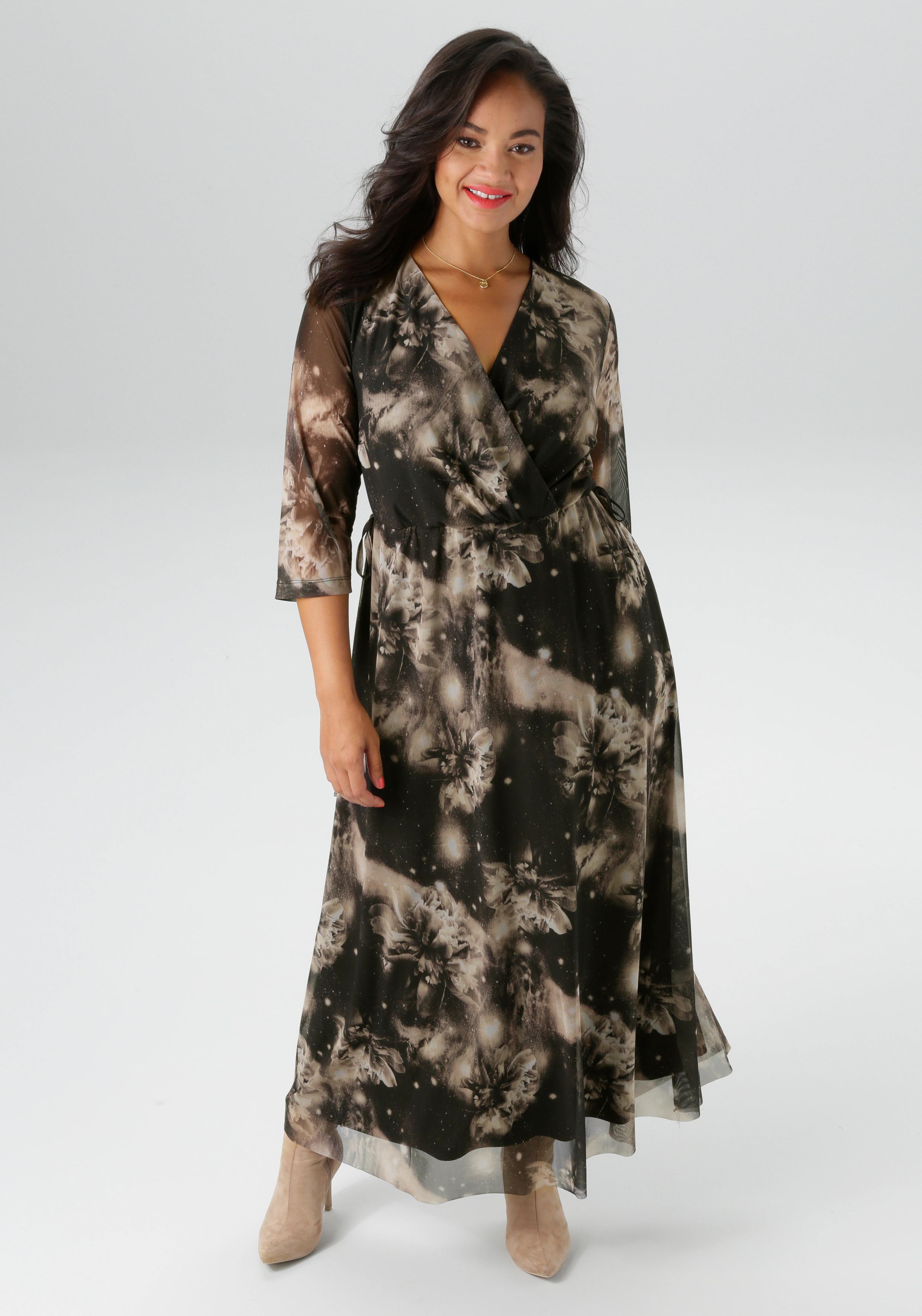 Aniston PLUS Midikleid, In Mesh Qualität - NEUE KOLLEKTION günstig online kaufen