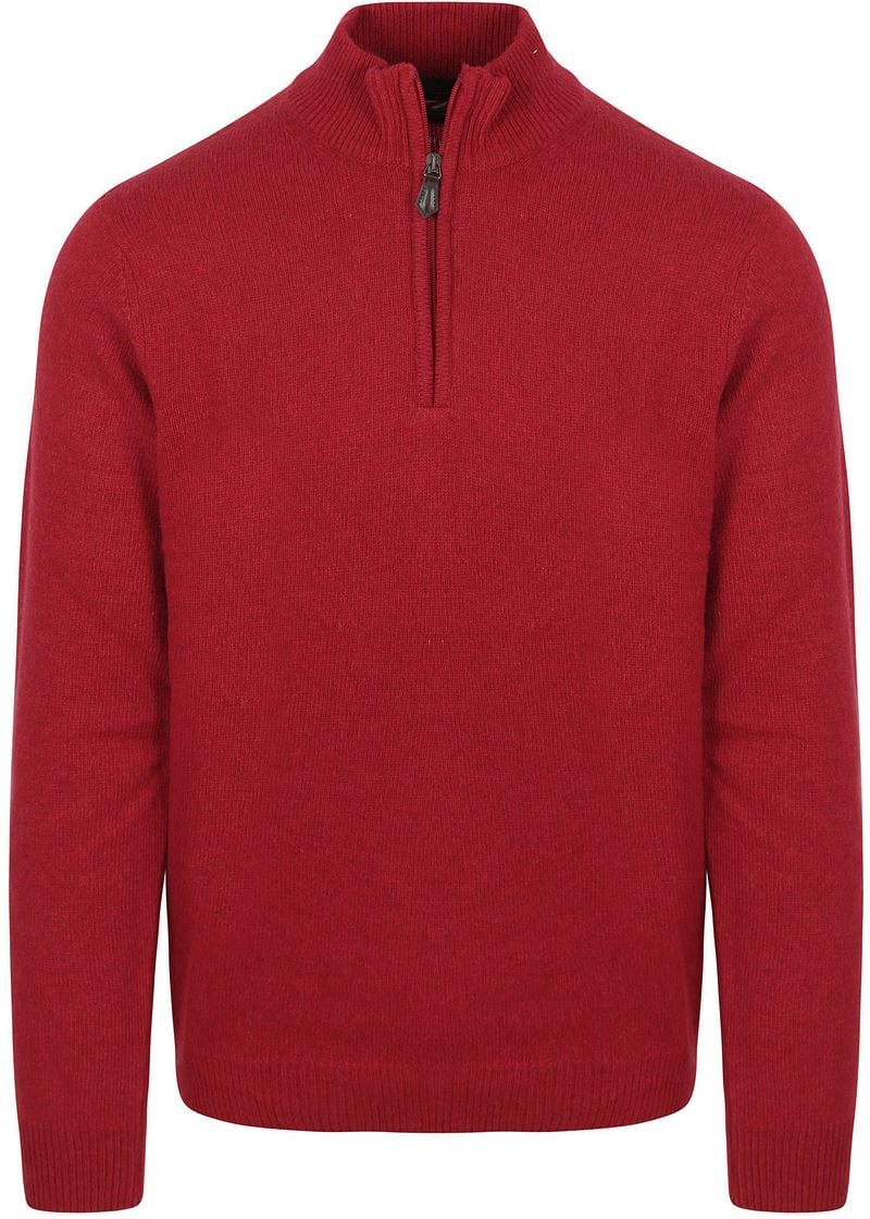 Suitable Half Zip Pullover Lambswool Rot - Größe M günstig online kaufen