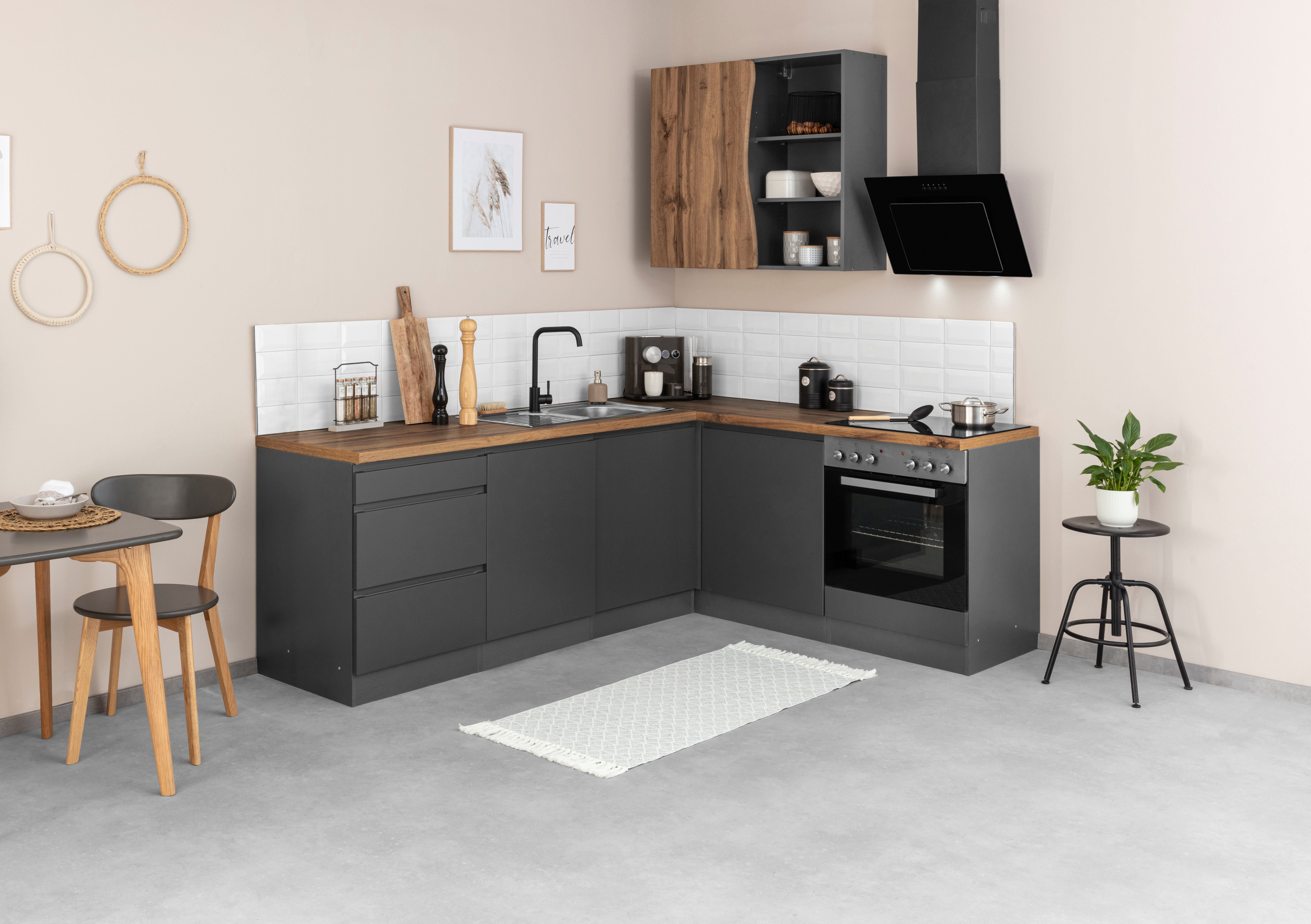 KOCHSTATION Winkelküche "KS-Bruneck", Stellbreite 240/180 cm breit, wahlwei günstig online kaufen