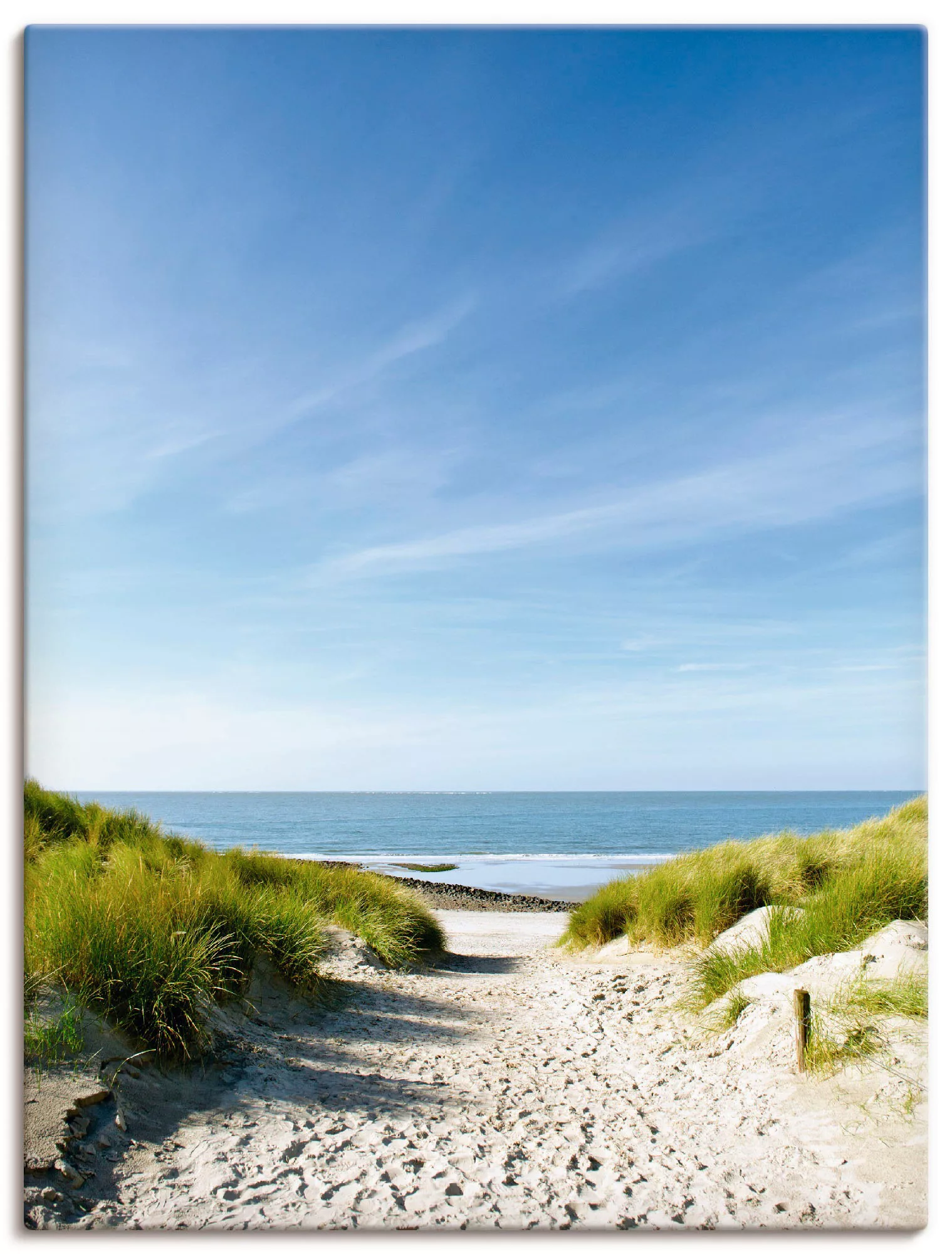 Artland Wandbild »Strand mit Sanddünen und Weg zur See«, Strand, (1 St.), a günstig online kaufen