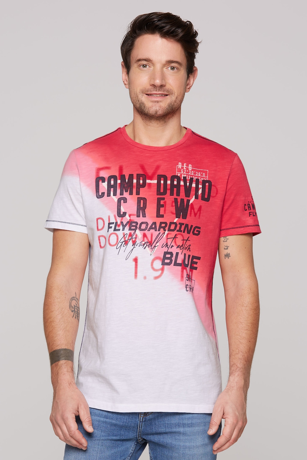 CAMP DAVID Rundhalsshirt, aus Baumwolle günstig online kaufen