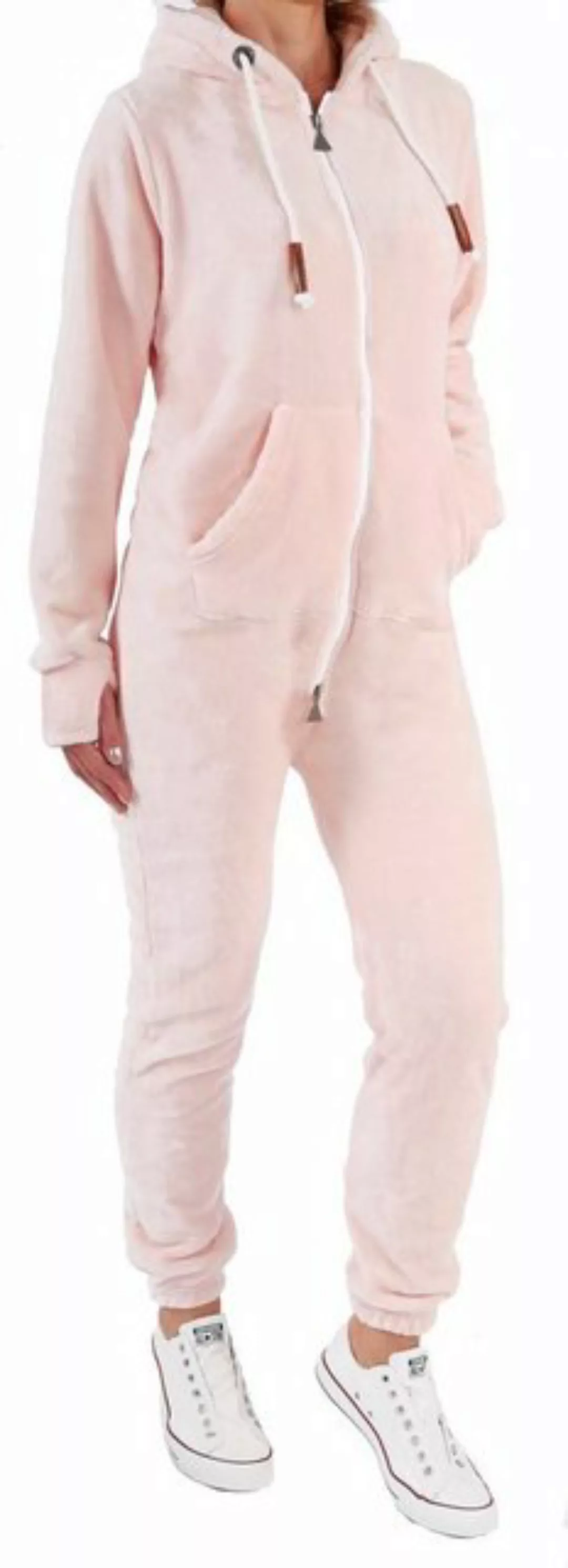 Finchgirl Jumpsuit Damen Jumpsuit Teddy Fleece Einteiler Overall Anzug Flau günstig online kaufen