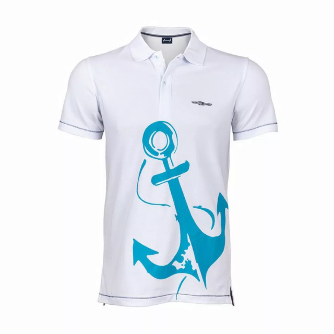 ANEMOSS T-Shirt Anemoss Marine Collection Marine weißes Herren Poloshirt, S günstig online kaufen