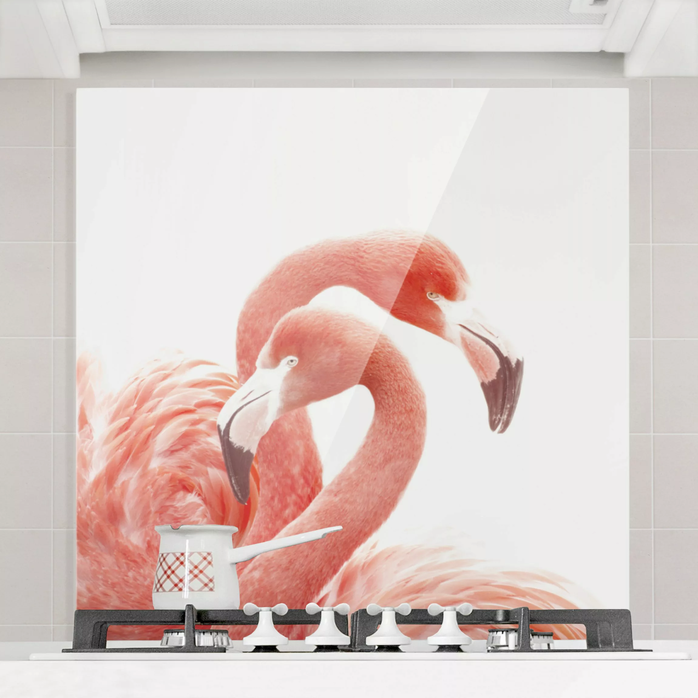 Spritzschutz Zwei Flamingos günstig online kaufen