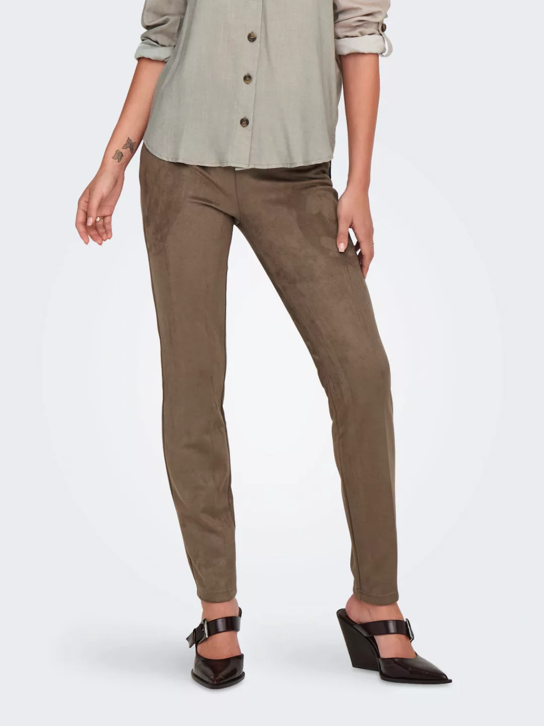 ONLY Jeggings ONLANGALINE HW FAUX SUEDE LEGGING CC PNT in Wildleder Optik günstig online kaufen