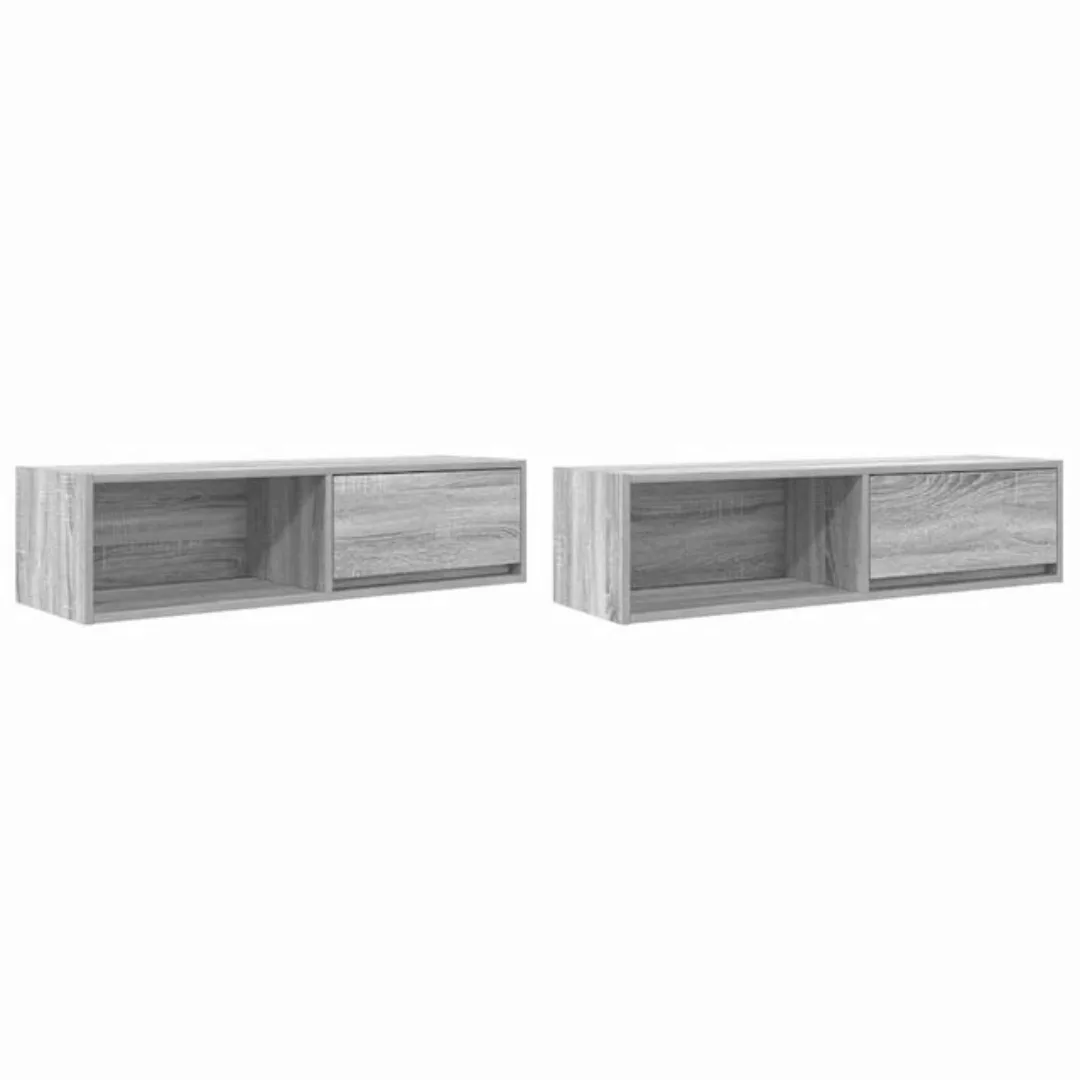 vidaXL TV-Schrank TV-Schränke 2 Stk. Grau Sonoma 100x31x25,5 cm Holzwerksto günstig online kaufen