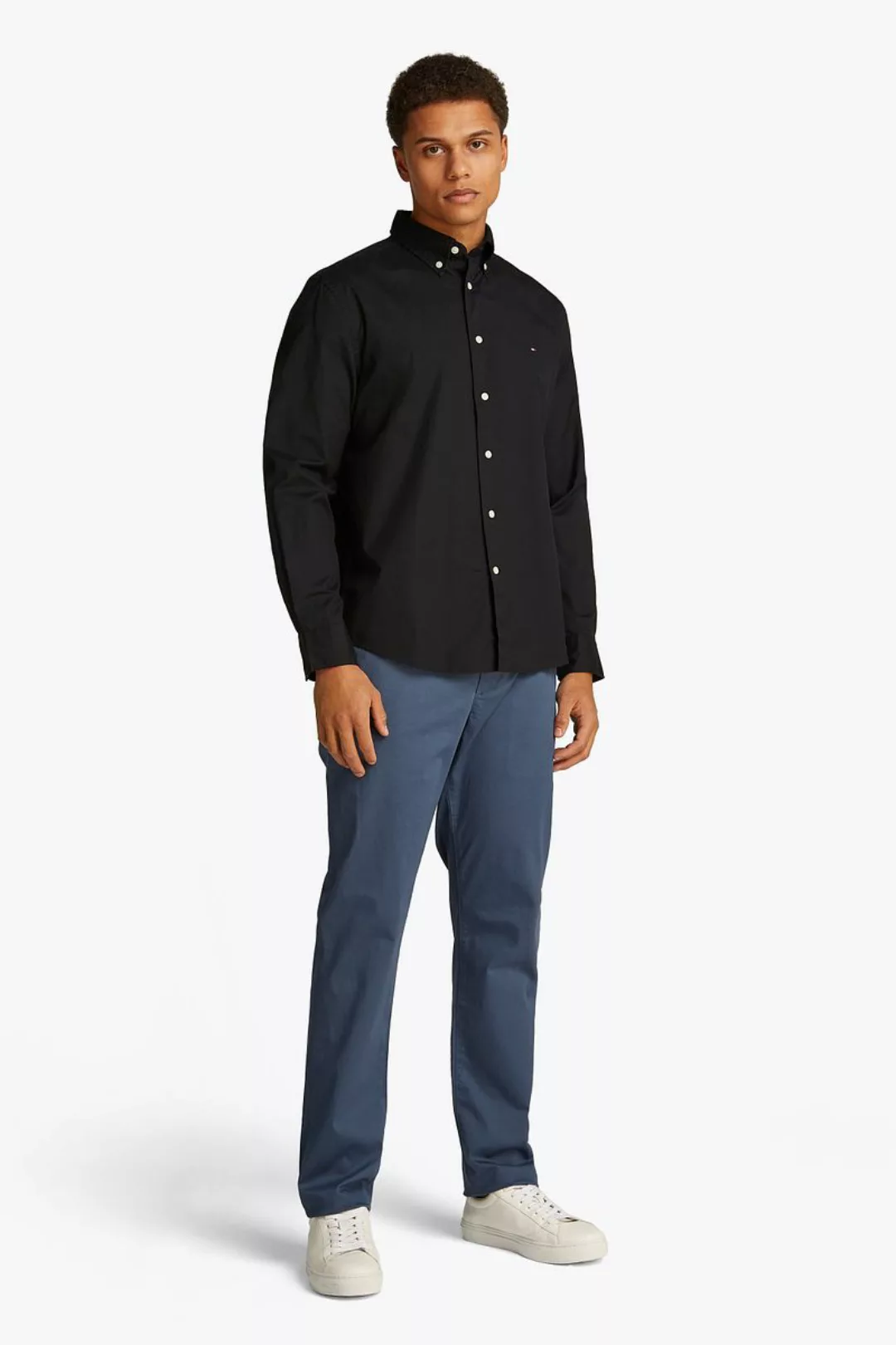 Tommy Hilfiger Poplin Hemd Flex Schwarz - Größe XXL günstig online kaufen