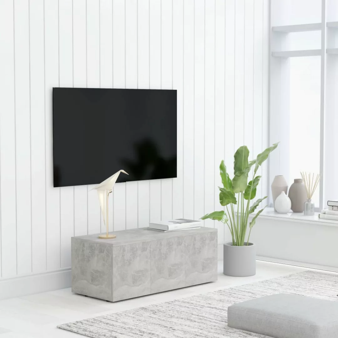 vidaXL TV-Schrank TV-Schrank Betongrau 80x34x30 cm Spanplatte Lowboard günstig online kaufen