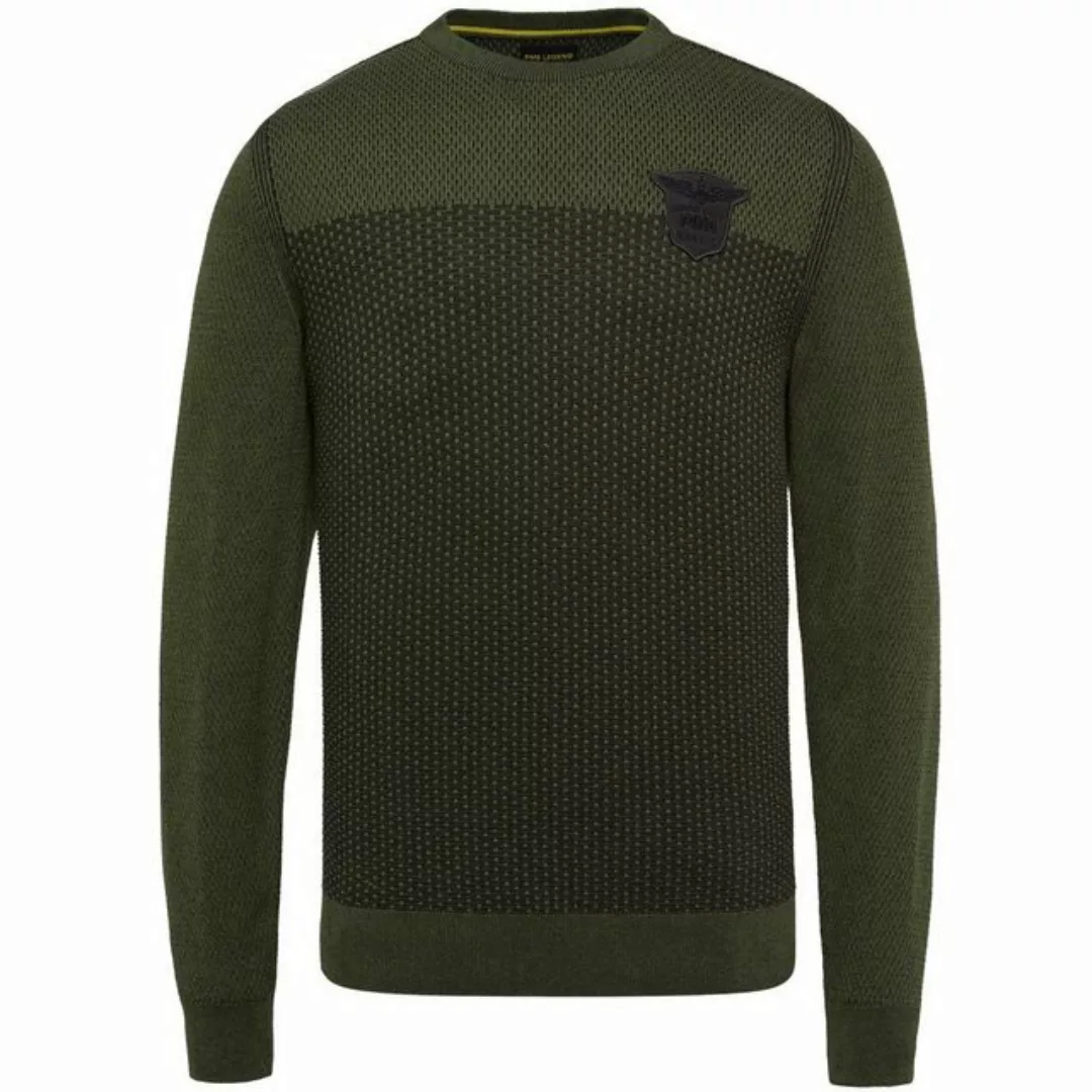 PME LEGEND Strickpullover Cotton Plated R-Neck günstig online kaufen