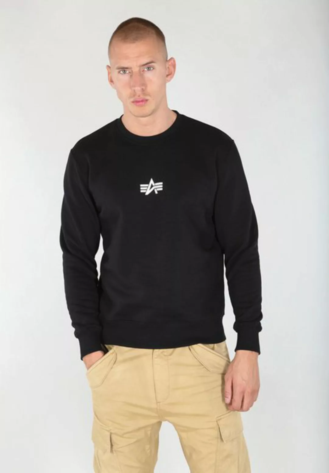 Alpha Industries Sweater Alpha Industries Men - Sweatshirts Center Logo Swe günstig online kaufen