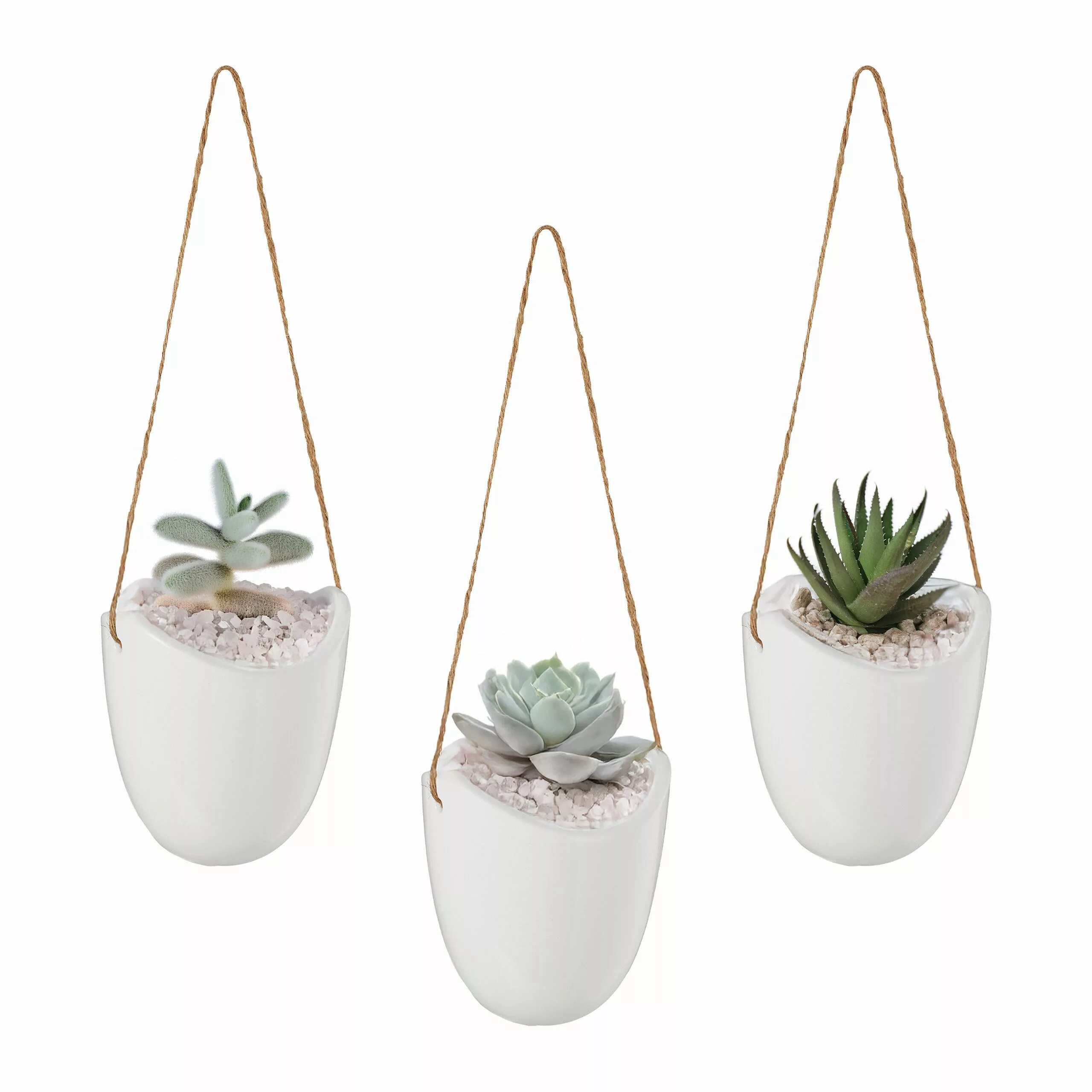 relaxdays Blumentopf Hängende Wandvase im 3er günstig online kaufen