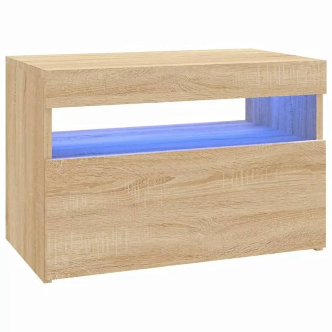 vidaXL TV-Schrank TV-Schränke LED Leuchten 2 Stk Sonoma Eiche 60x35x40 cm L günstig online kaufen