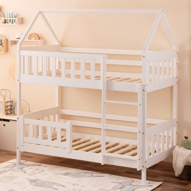 Alcube Kinderbett ZUZIA Etagenbett 80x160 cm (ohne Schublade), Mit Rausfall günstig online kaufen