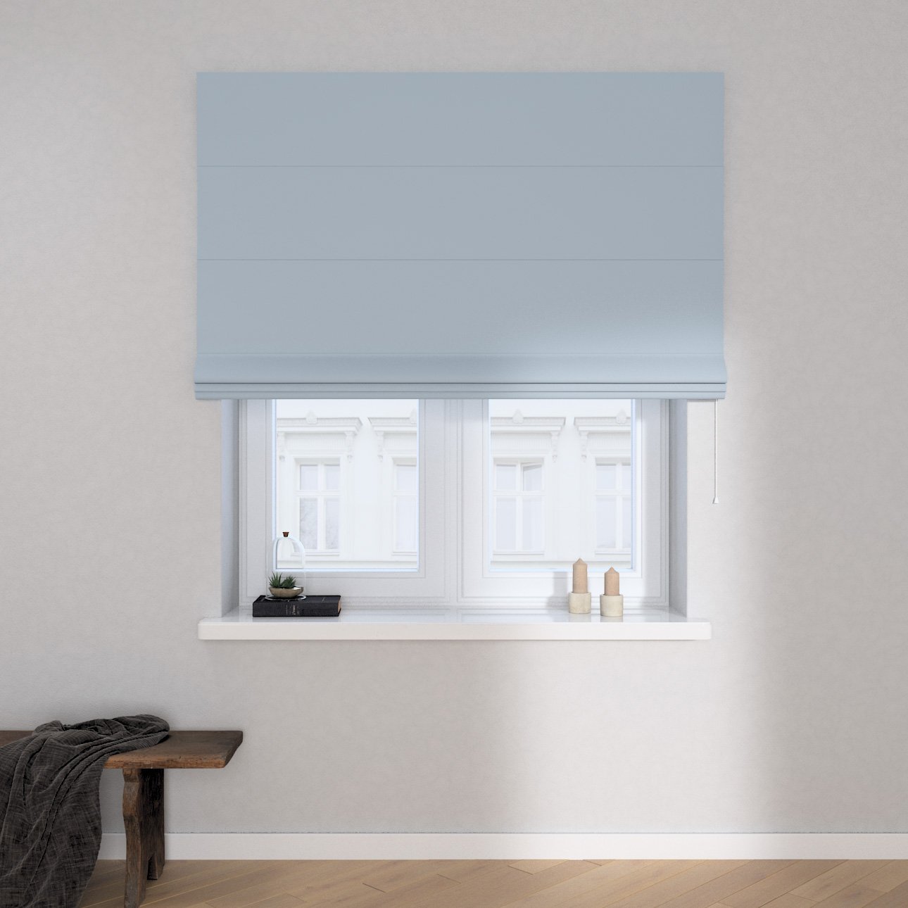 Dekoria Raffrollo Capri, blau-grau, 160 x 170 cm günstig online kaufen