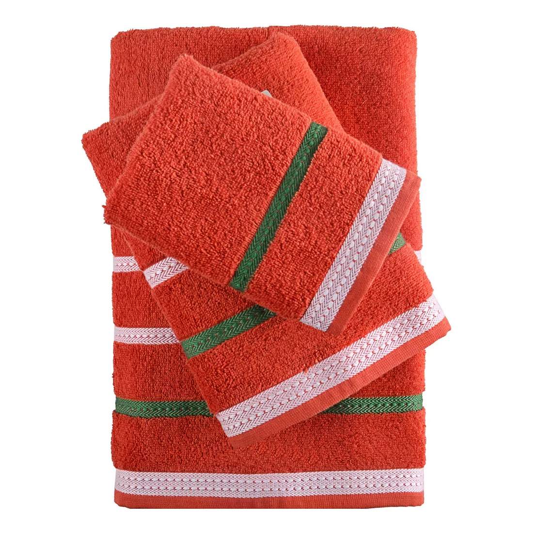 Satz Handtücher Benetton Rot (4 Pcs) günstig online kaufen