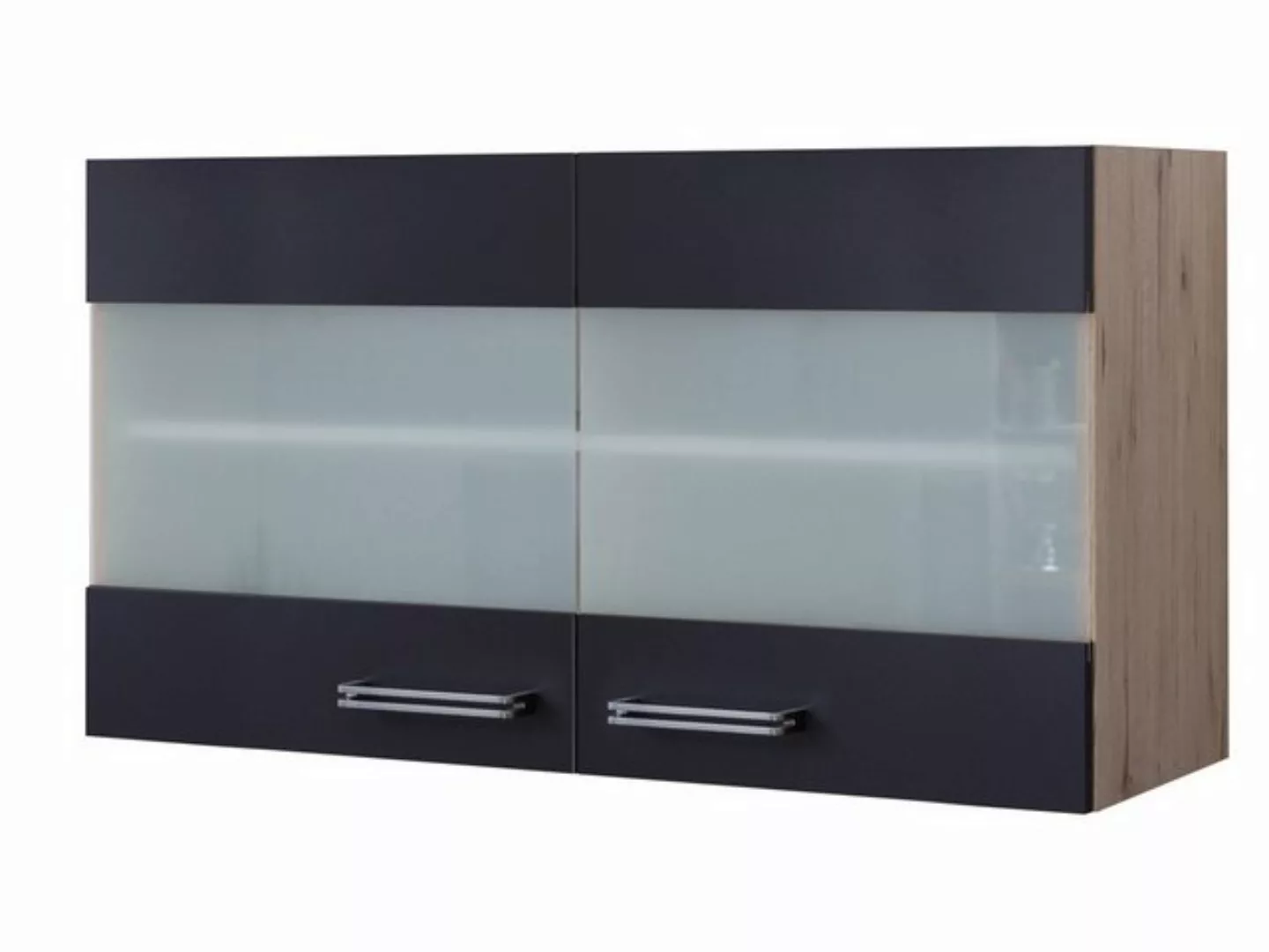 Flex-Well Glashängeschrank Glashängeschrank Küche - 100 cm breit - Milchgla günstig online kaufen