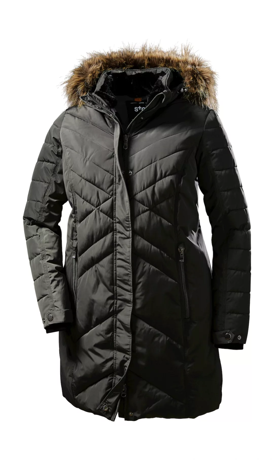 STOY Steppmantel "WMN Quilted PRK D", STOY Parka: abnehmbare Kapuze, warm, günstig online kaufen