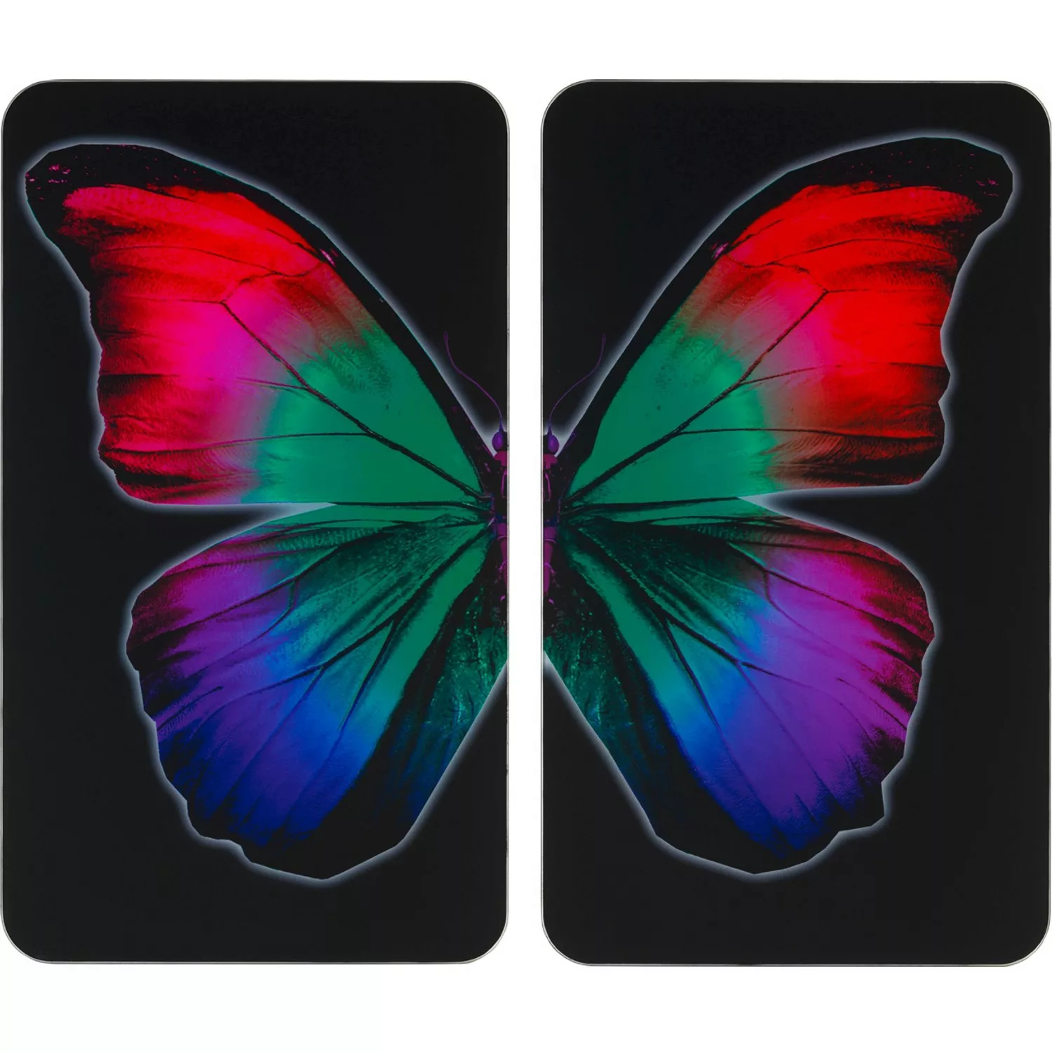 Wenko Herdabdeckplatten Universal Butterfly by Night 2er Set Mehrfarbig günstig online kaufen