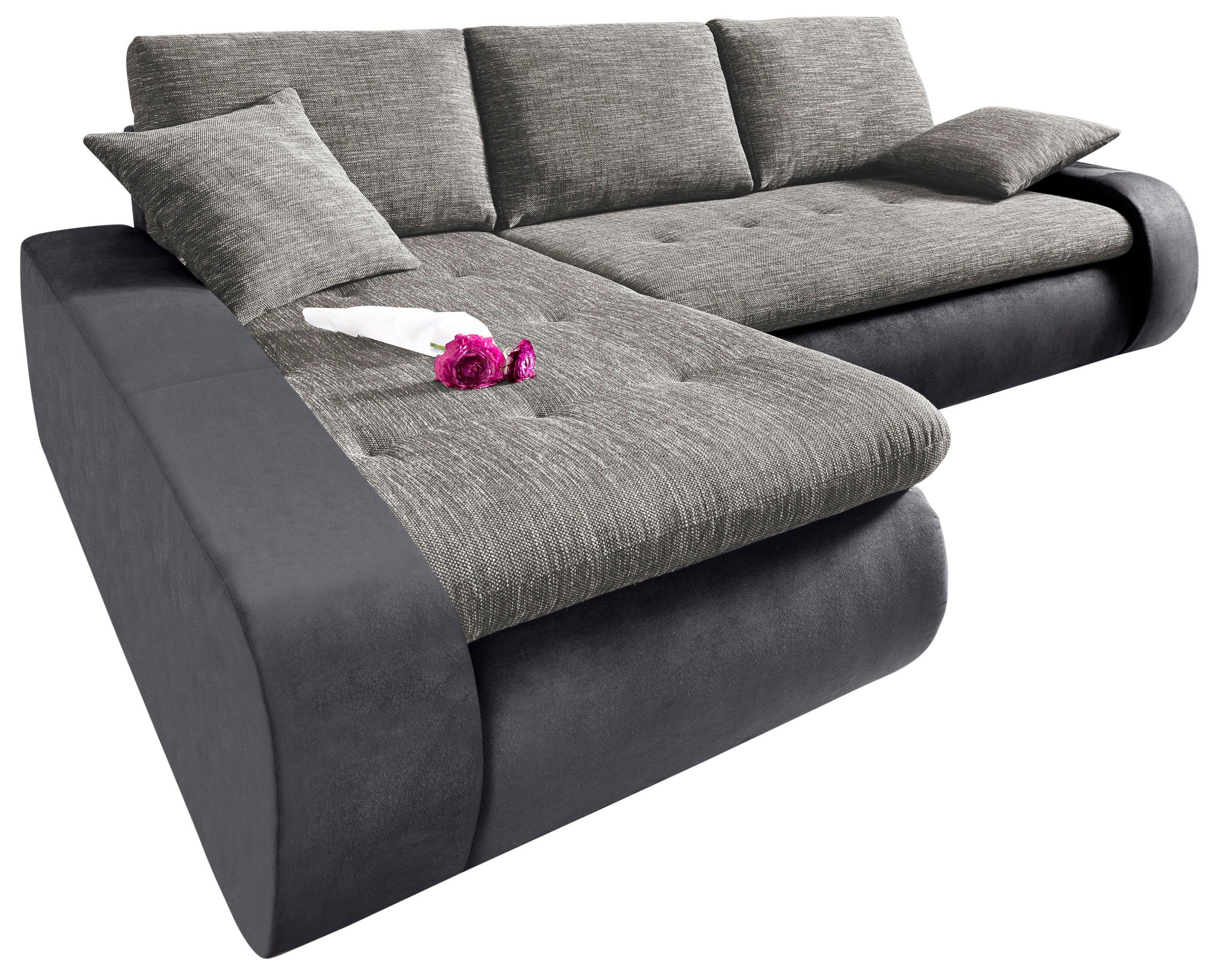 TRENDMANUFAKTUR Ecksofa "Indie, modern und bequem, Materialmix, L-Form", wa günstig online kaufen