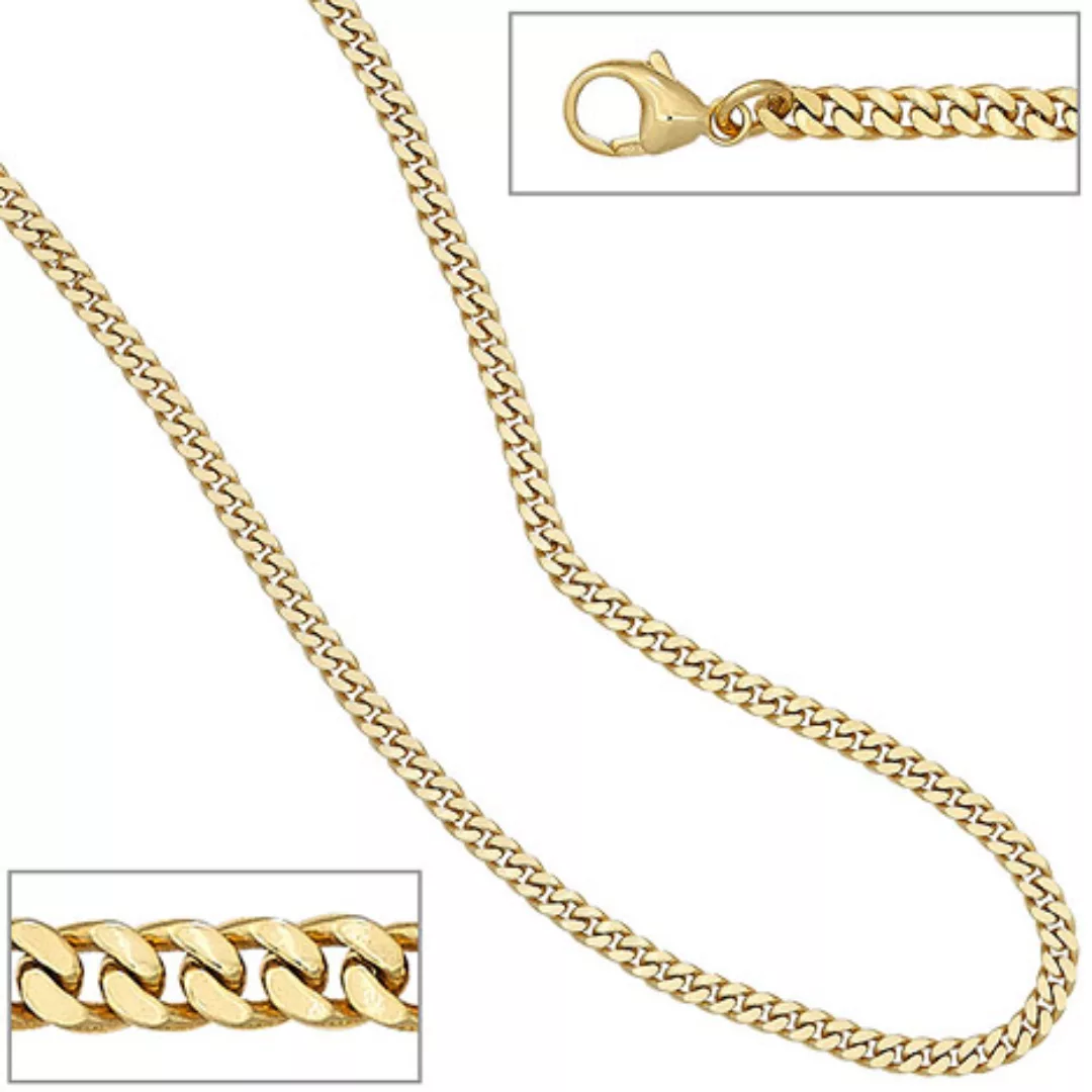 SIGO Panzerkette 333 Gelbgold massiv 3,3 mm 50 cm Gold Kette Halskette Gold günstig online kaufen