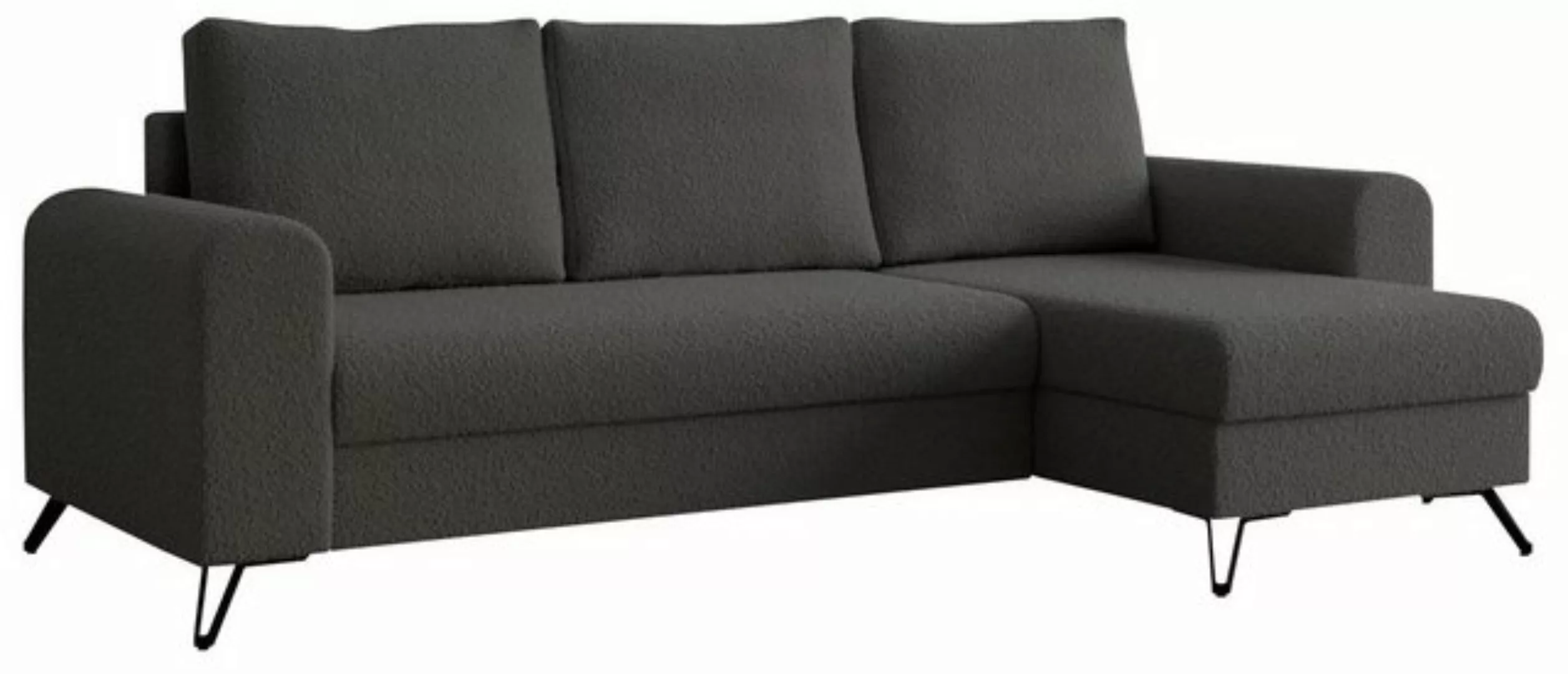 MKS MÖBEL Ecksofa HUGO, Set, Couch, Schlaffunktion, Lose Kissen, Bettkasten günstig online kaufen