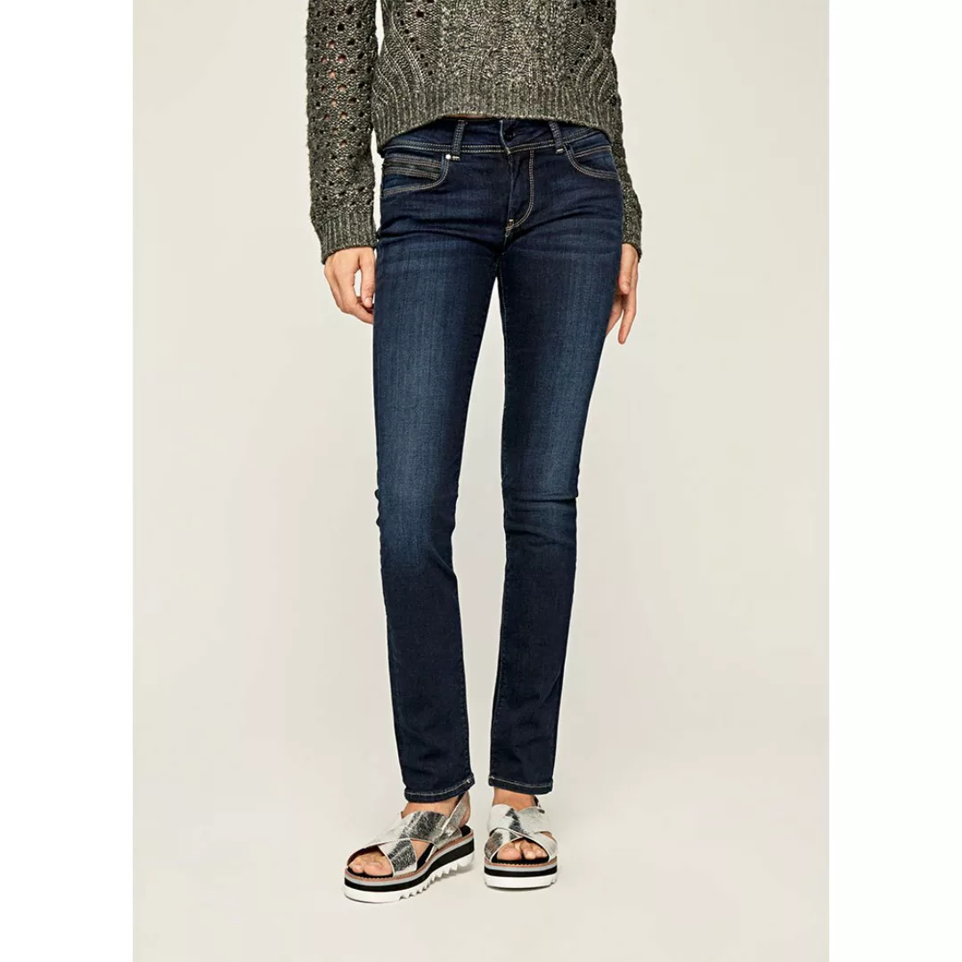 Pepe Jeans Damen Jeans New Brooke - Slim Fit - Blau - Ultra Dark günstig online kaufen