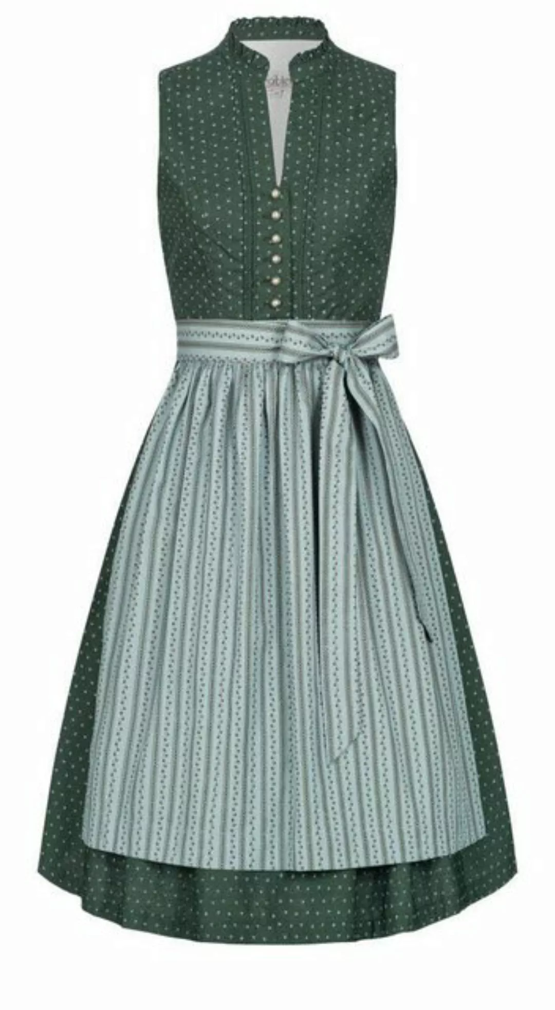 Nübler Trachtenkleid Dirndl midi Jette in Petrol von Nübler 2 teiliges Set günstig online kaufen