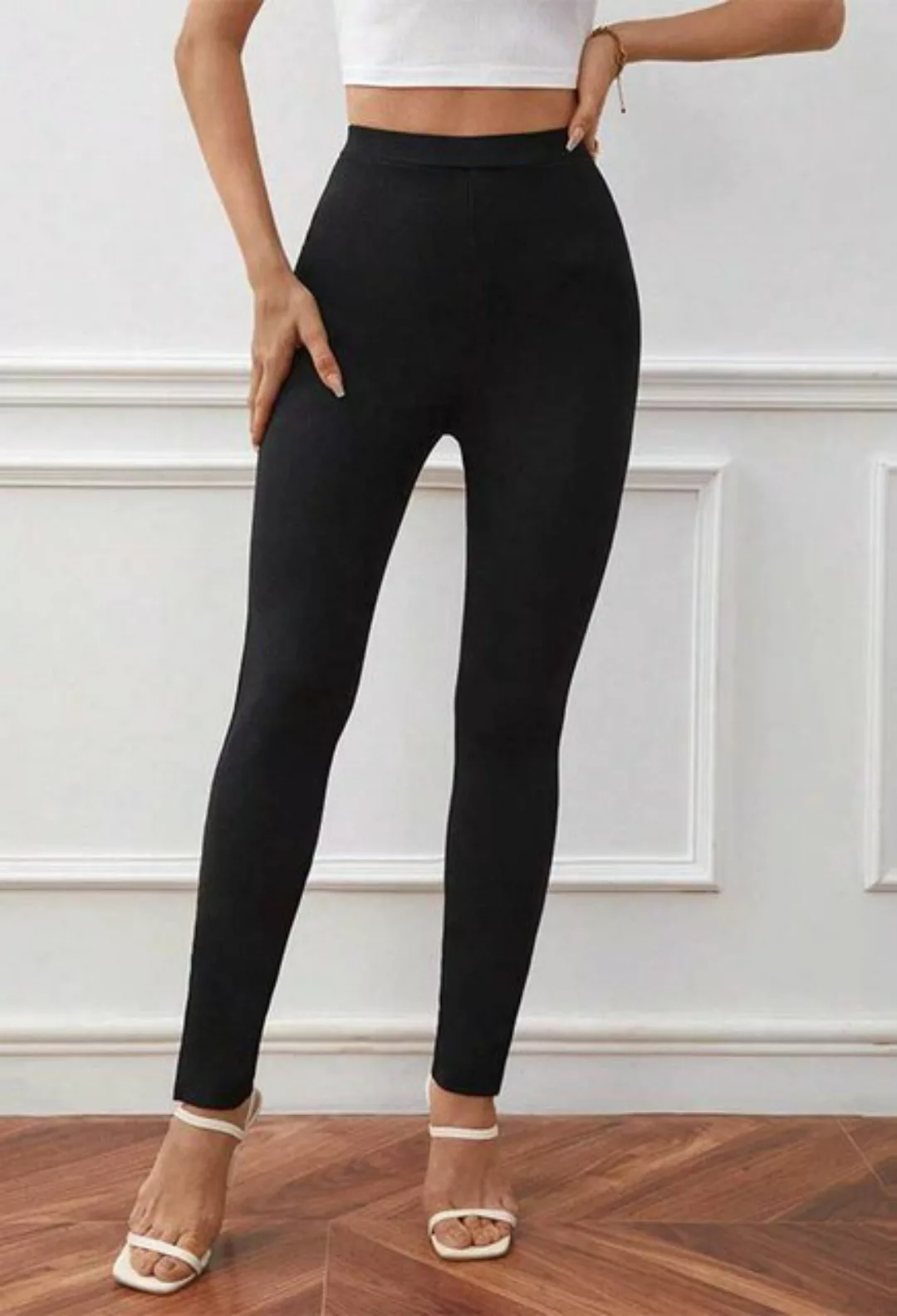 SEGUEN Loungepants High Waist Stretch Solid Colour Slim Slim Sweatpants (Un günstig online kaufen