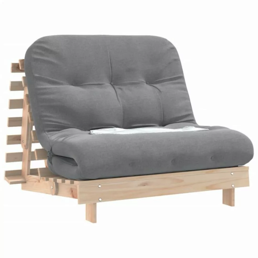 vidaXL Sofa Futon Schlafsofa mit Matratze 100x206x11 cm Massivholz Kiefer günstig online kaufen