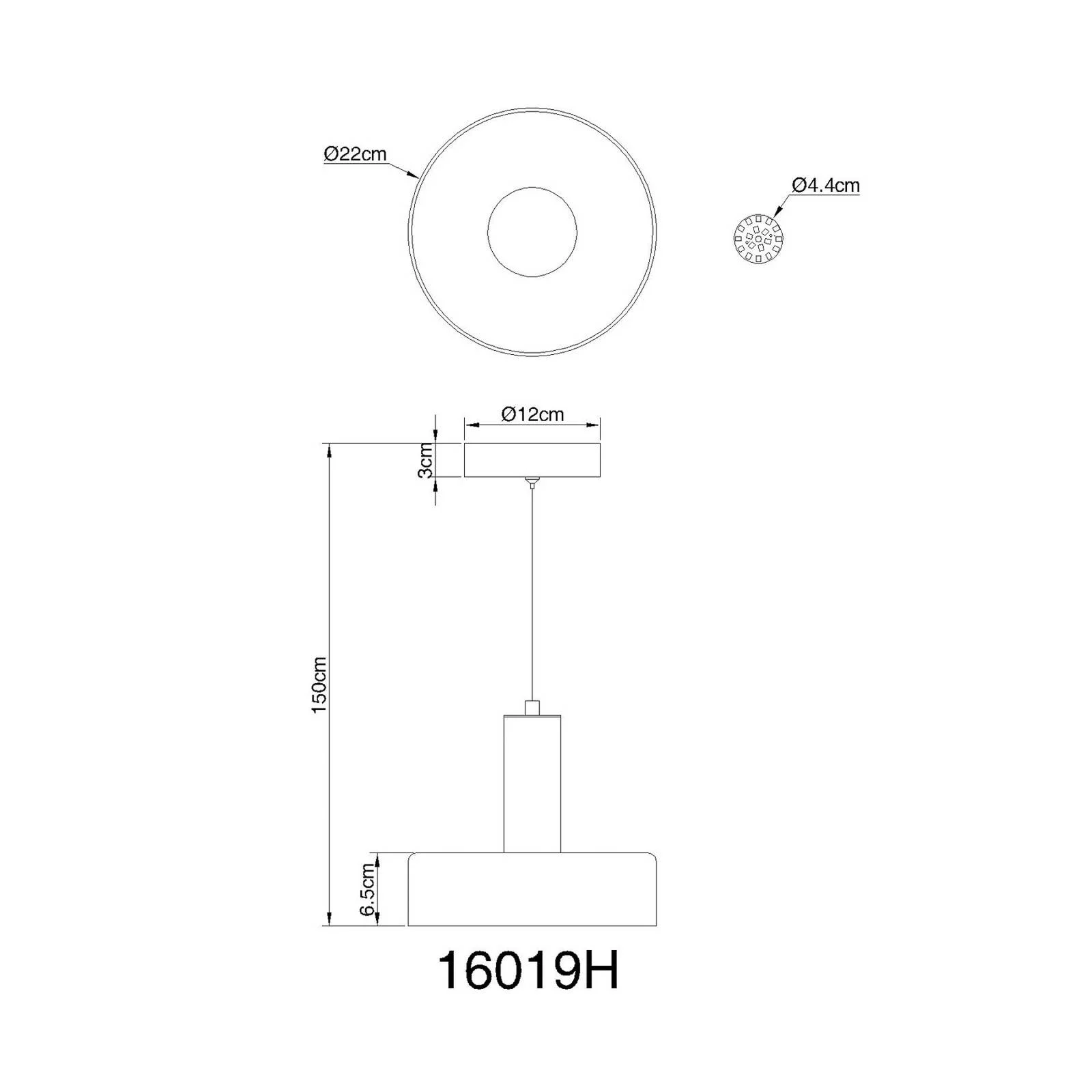 LED-Hängelampe Grant, Ø 22 cm, rauchgrau, Glas günstig online kaufen