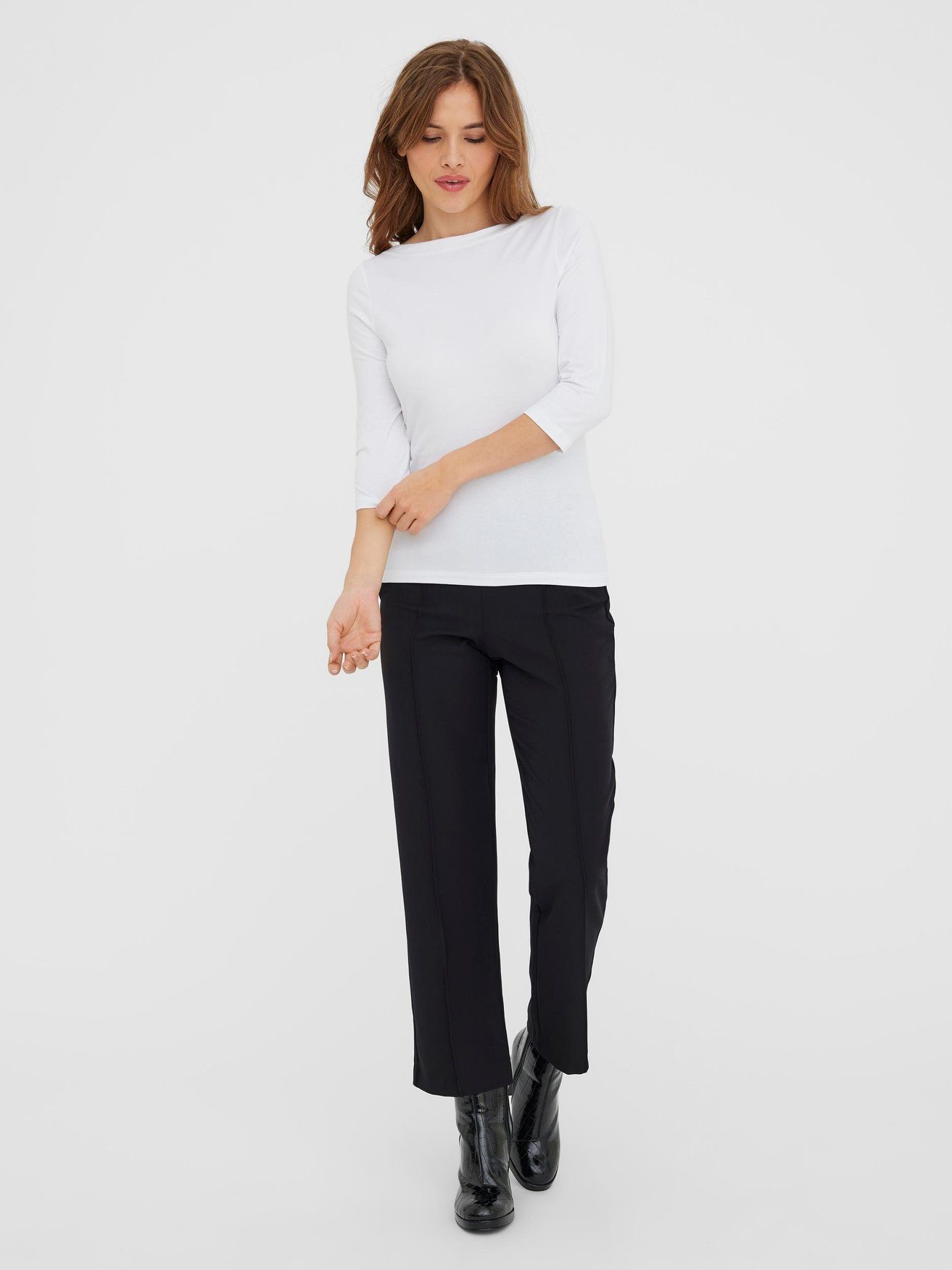 Vero Moda T-Shirt U-Boot-Ausschnitt Oberteil VMPANDA günstig online kaufen