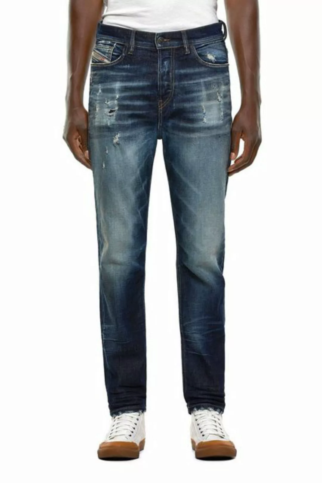 Diesel Tapered-fit-Jeans Regular Hose mit tiefem Schritt - D-Vider 0092I günstig online kaufen