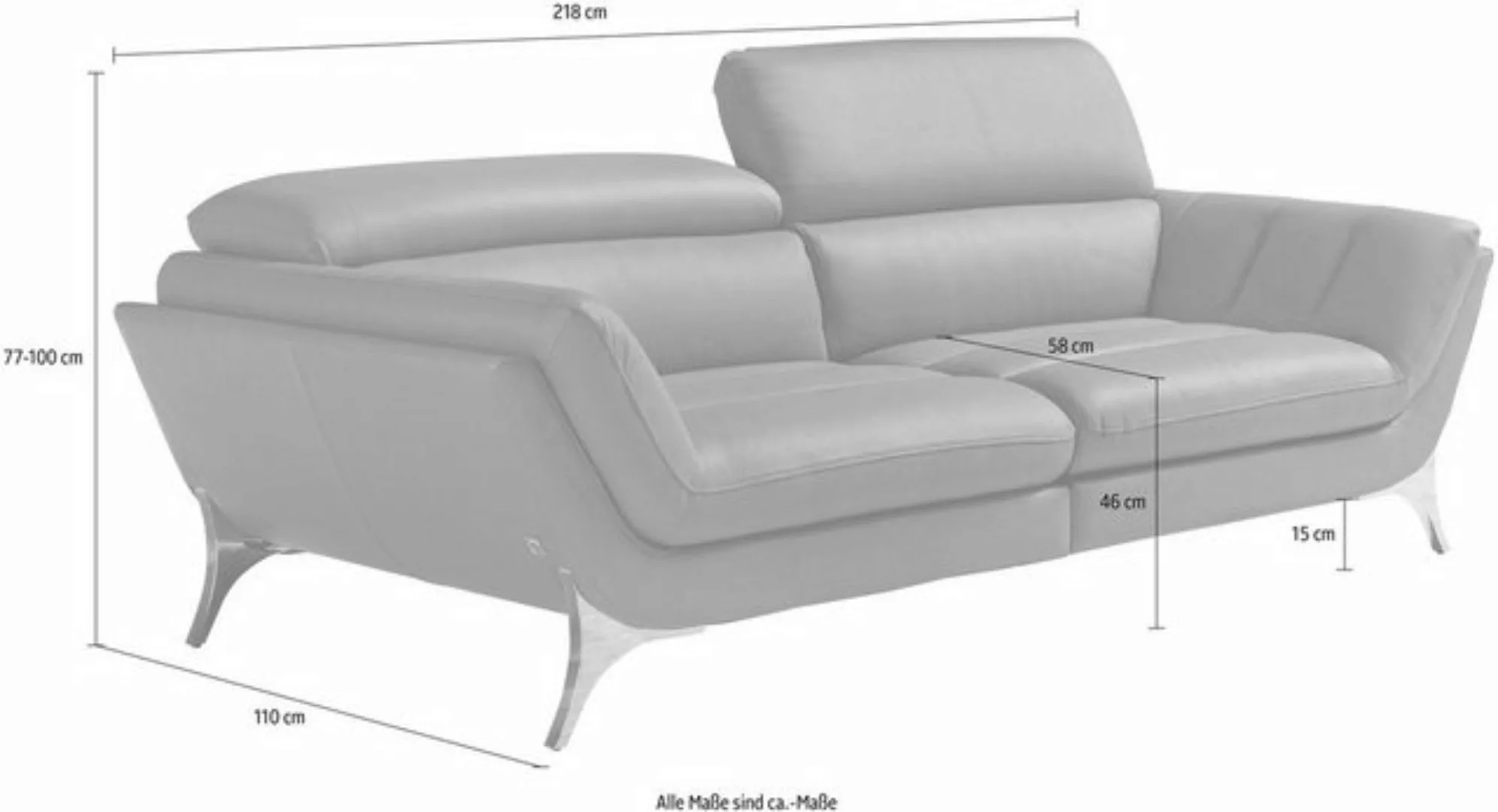 Egoitaliano 2,5-Sitzer "Sueli, extravagantes Design und erstklassiger Sitzk günstig online kaufen