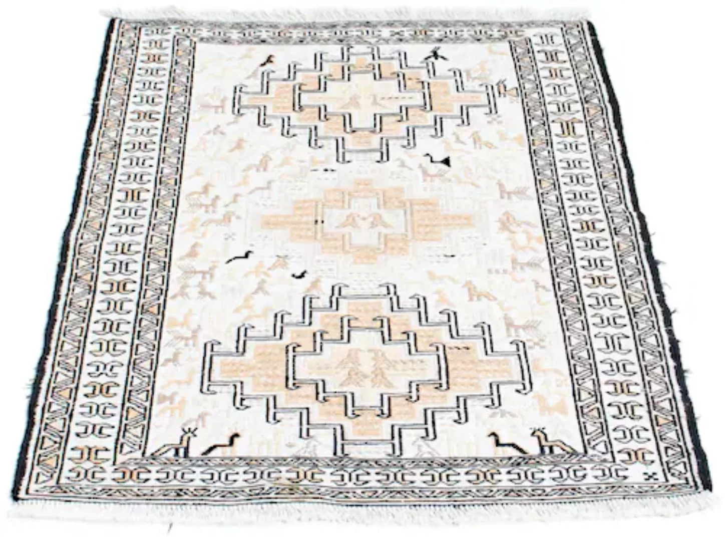 morgenland Wollteppich »Kelim - Oriental - 95 x 71 cm - beige«, rechteckig, günstig online kaufen