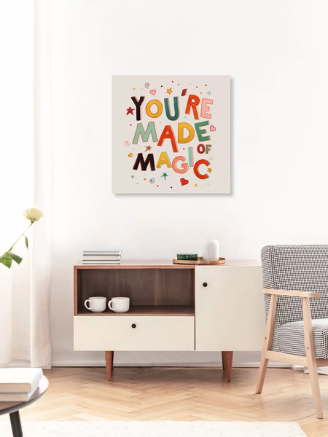 Poster / Leinwandbild - You Are Made Of Magic - Colorful Message günstig online kaufen