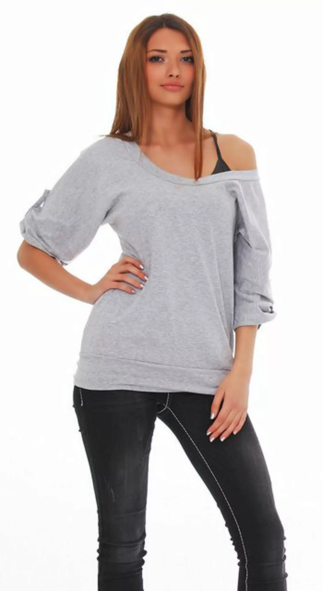 Mississhop Longpullover Damen Oberteil Tunika Longshirt + Top (2 in 1) M. G günstig online kaufen