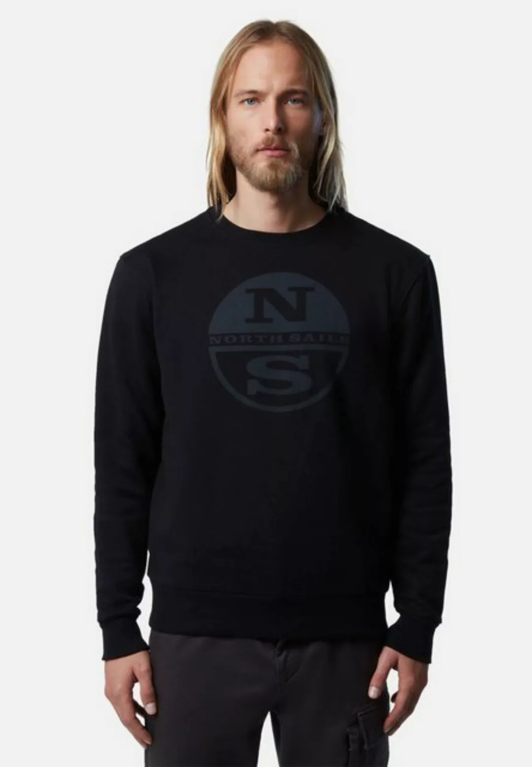 North Sails Fleecepullover Sweatshirt mit Logo-Druck günstig online kaufen